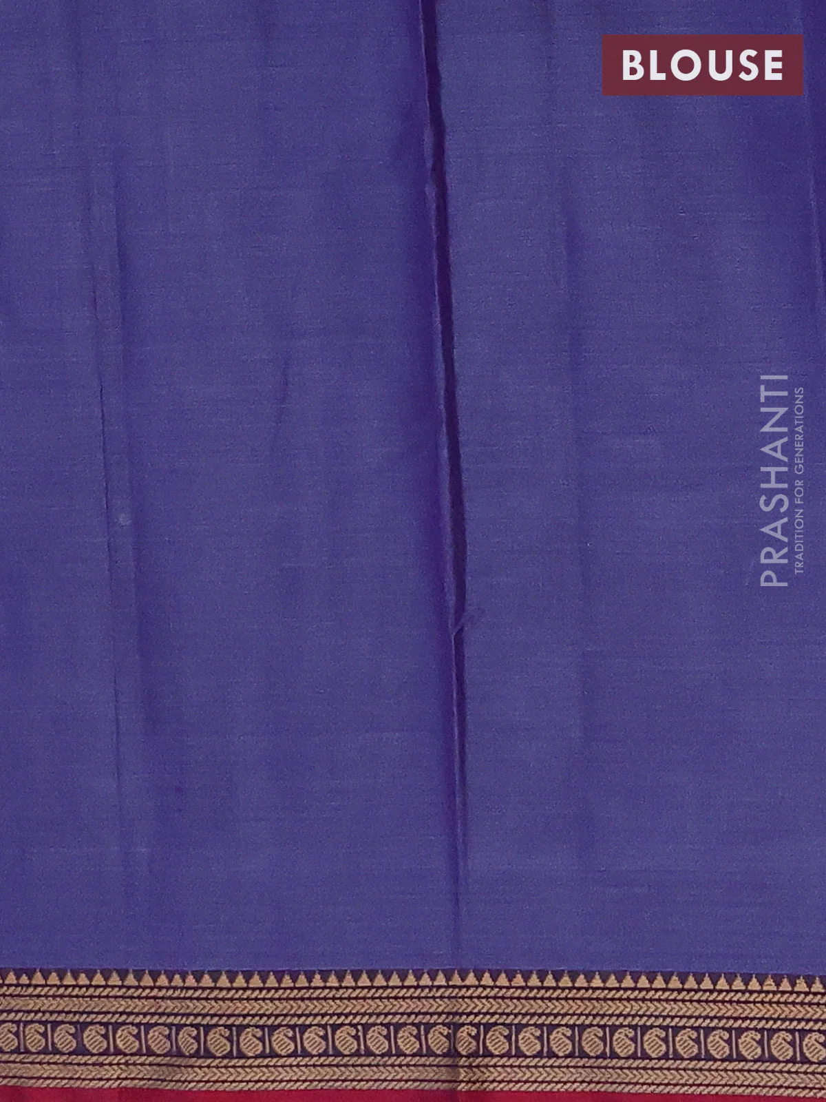Narayanpet cotton saree greyish blue and pink with plain body and thread woven border - Image 4