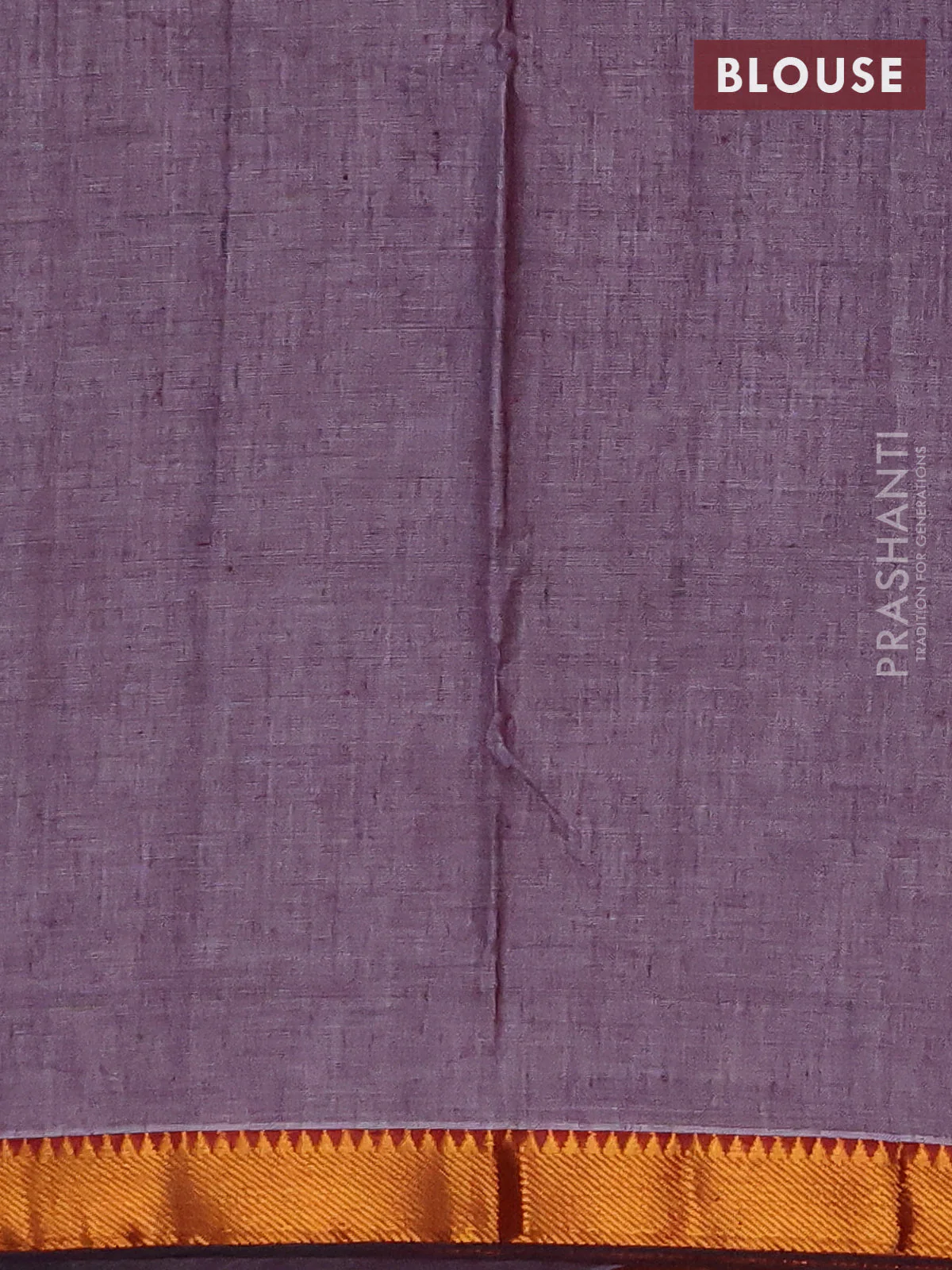 Narayanpet cotton saree purple shade and black with plain body with zari woven border - Image 4