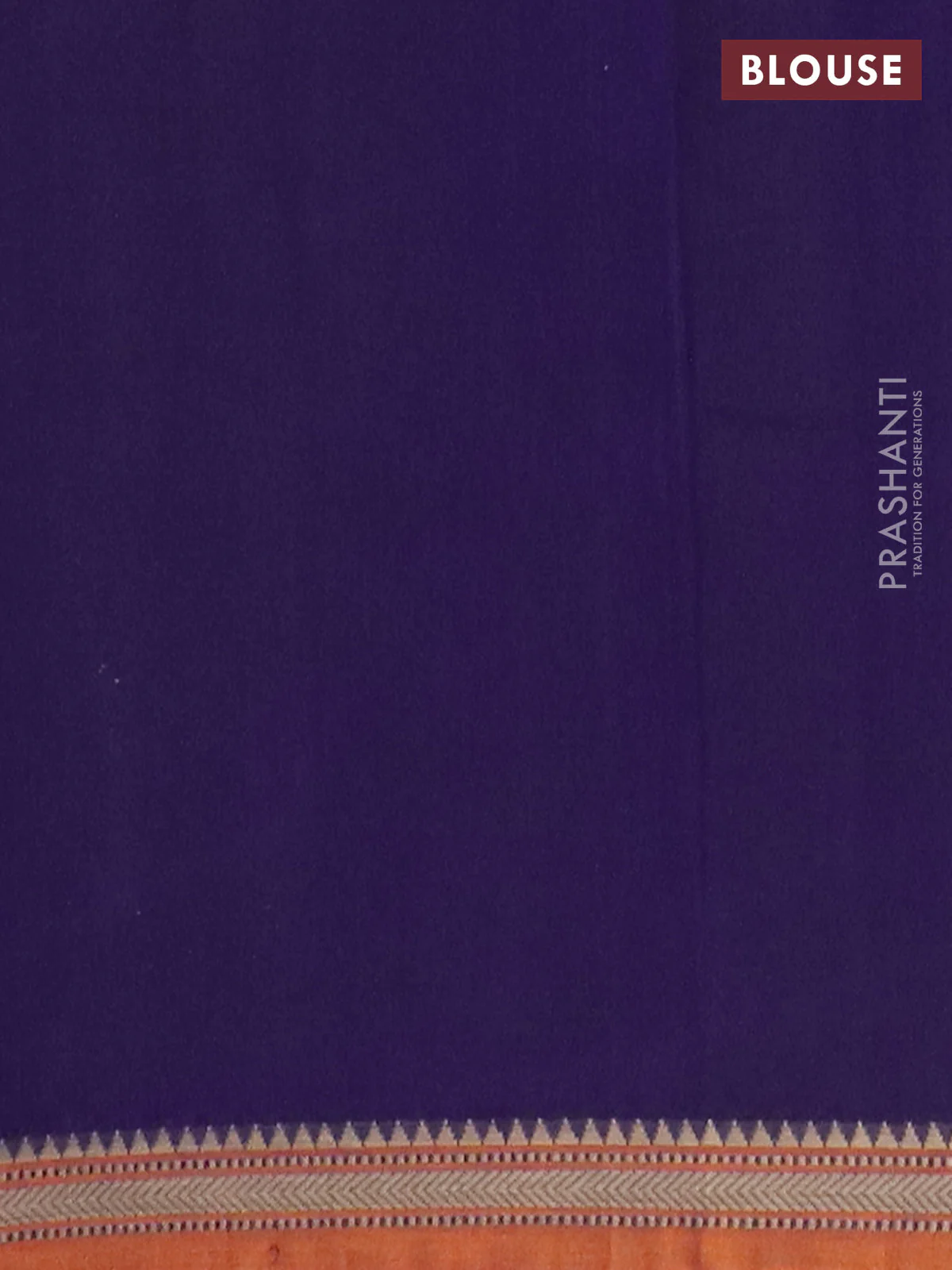 Narayanpet cotton saree violet and dark mustard with plain body and thread woven border - Image 4