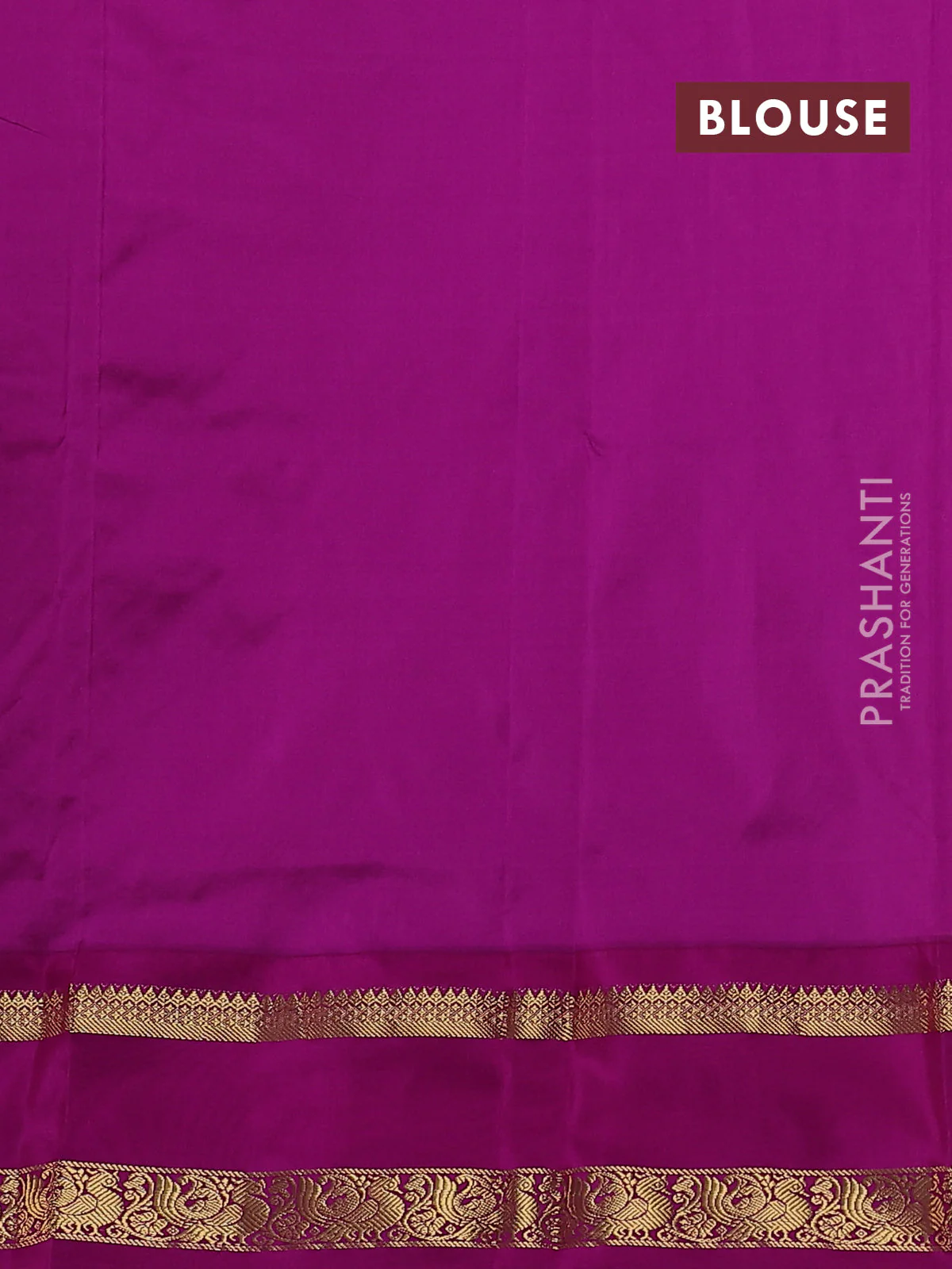 Narayanpet silk saree peach pink and purple with allover small checked pattern and rettapet annam zari woven korvai border - Image 4