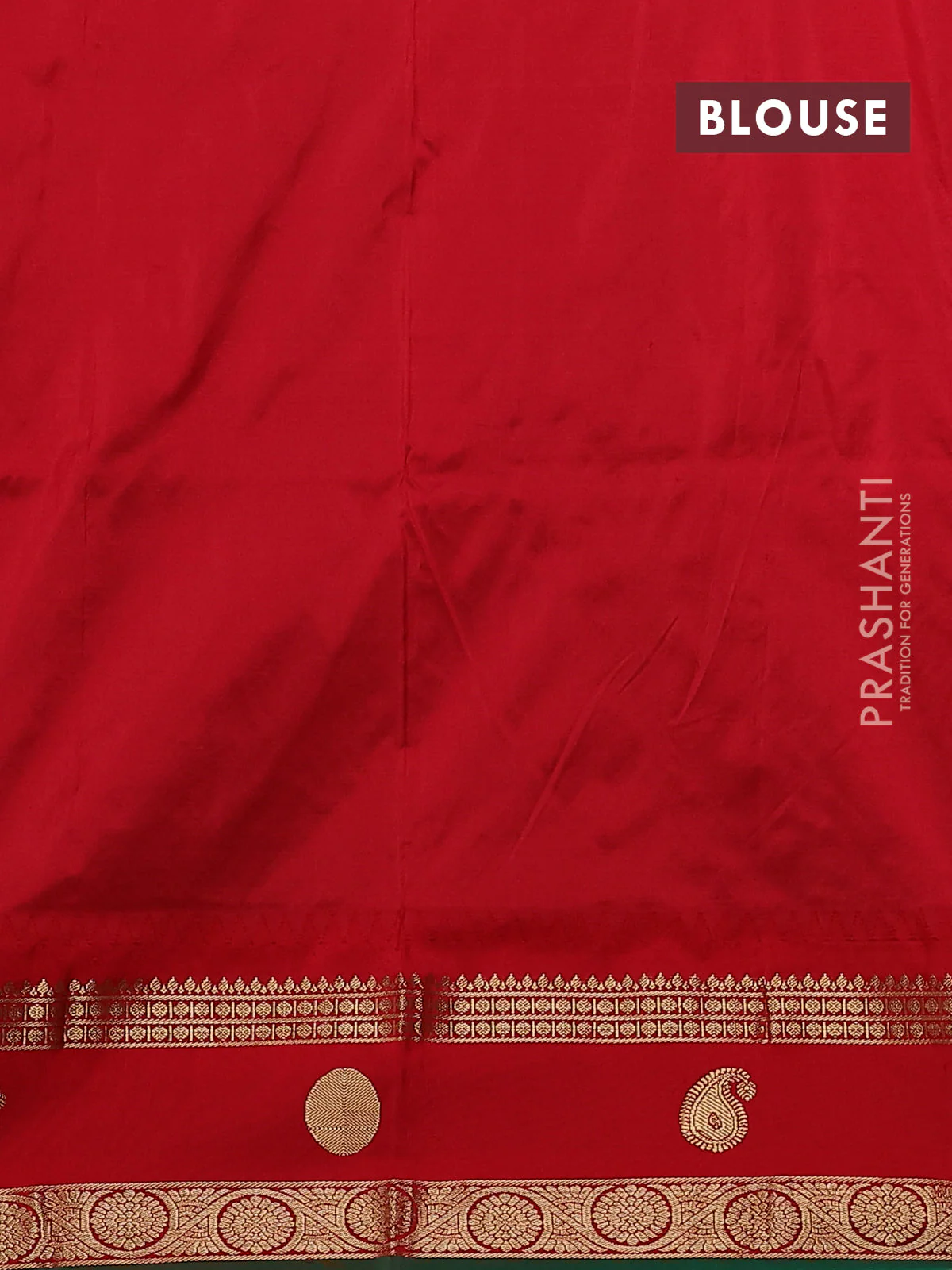 Narayanpet silk saree purple and red with allover zari woven buttas and rettapet zari woven butta border - Image 4