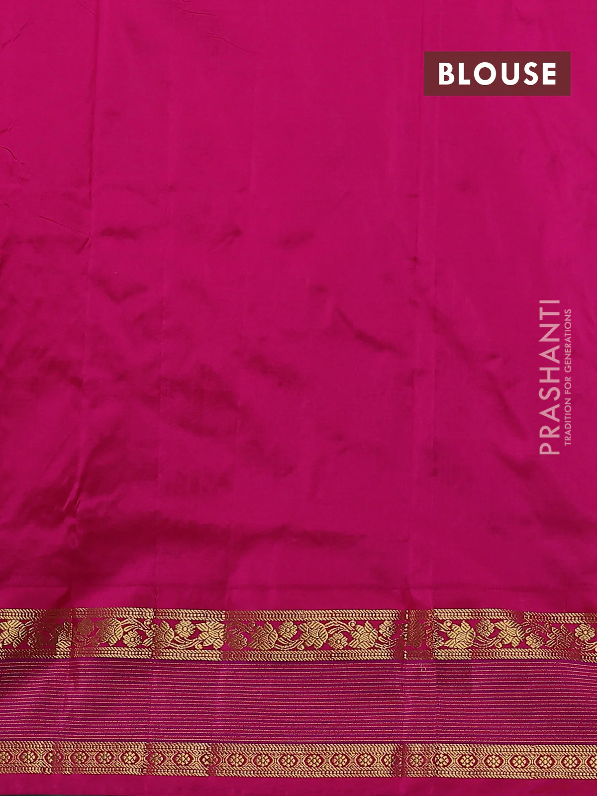 Narayanpet silk saree sunset orange and pink with zari woven buttas and rettapet zari woven korvai border - Image 4