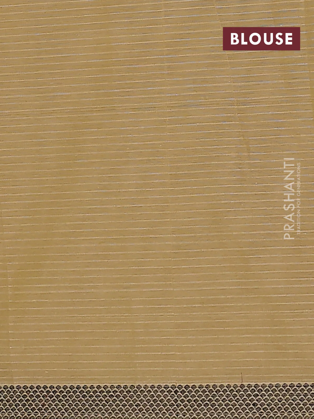 Nithyam cotton saree beige with allover checks pattern & buttas and thread woven border - Image 4