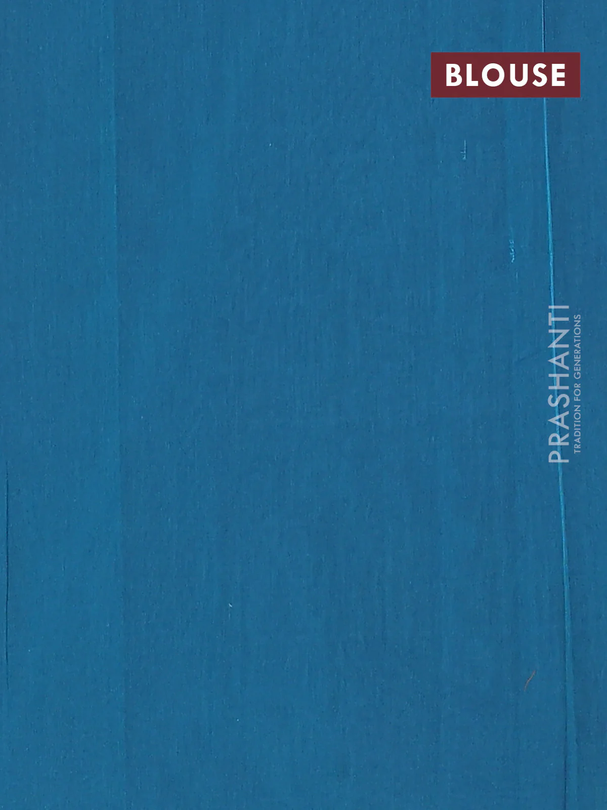 Nithyam cotton saree cs blue shade with allover thread woven stripe pattern and piping border - Image 4