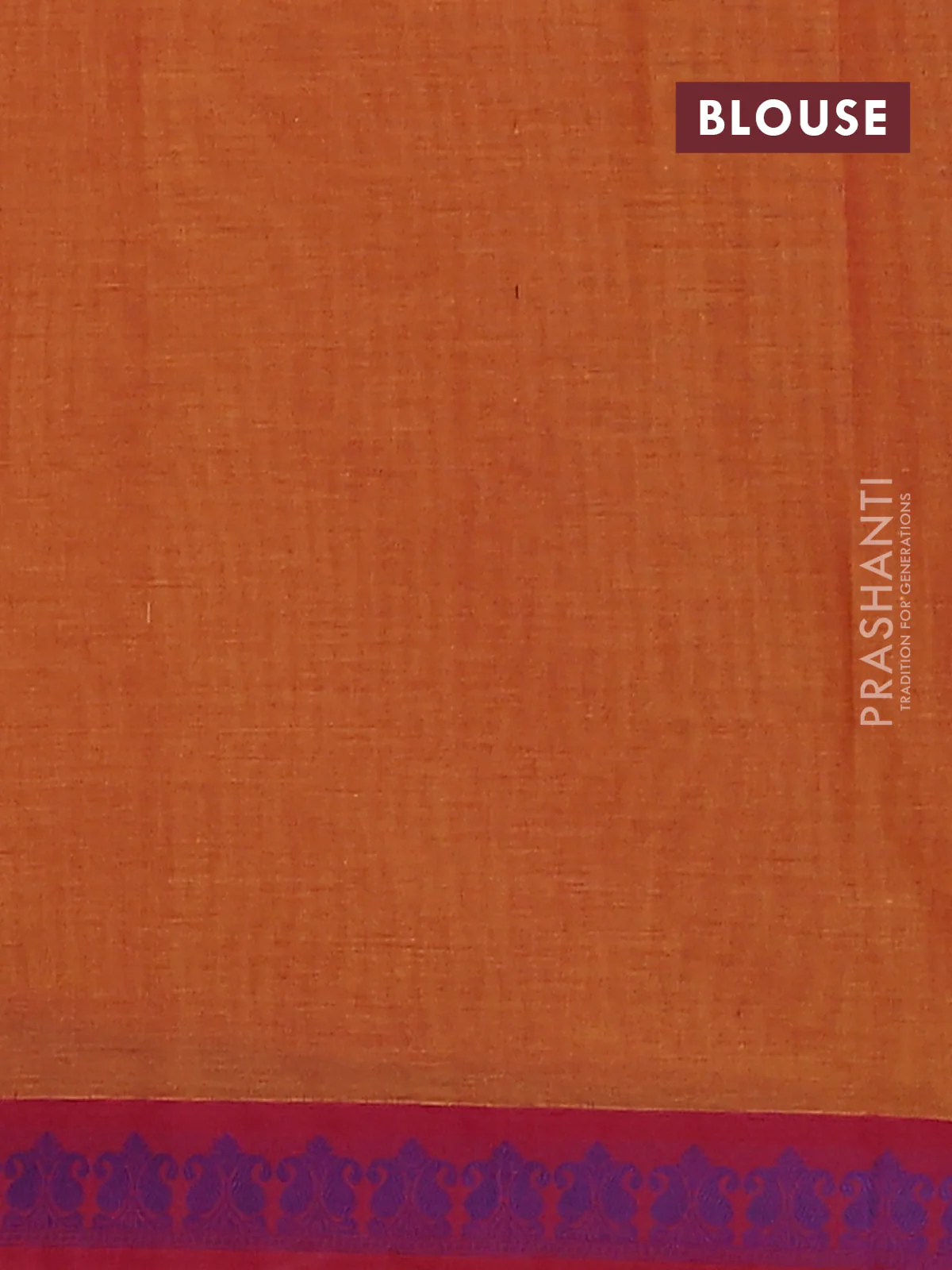 Nithyam cotton saree dark mustard and maroon with allover thread woven buttas and paisley thread woven border - Image 4