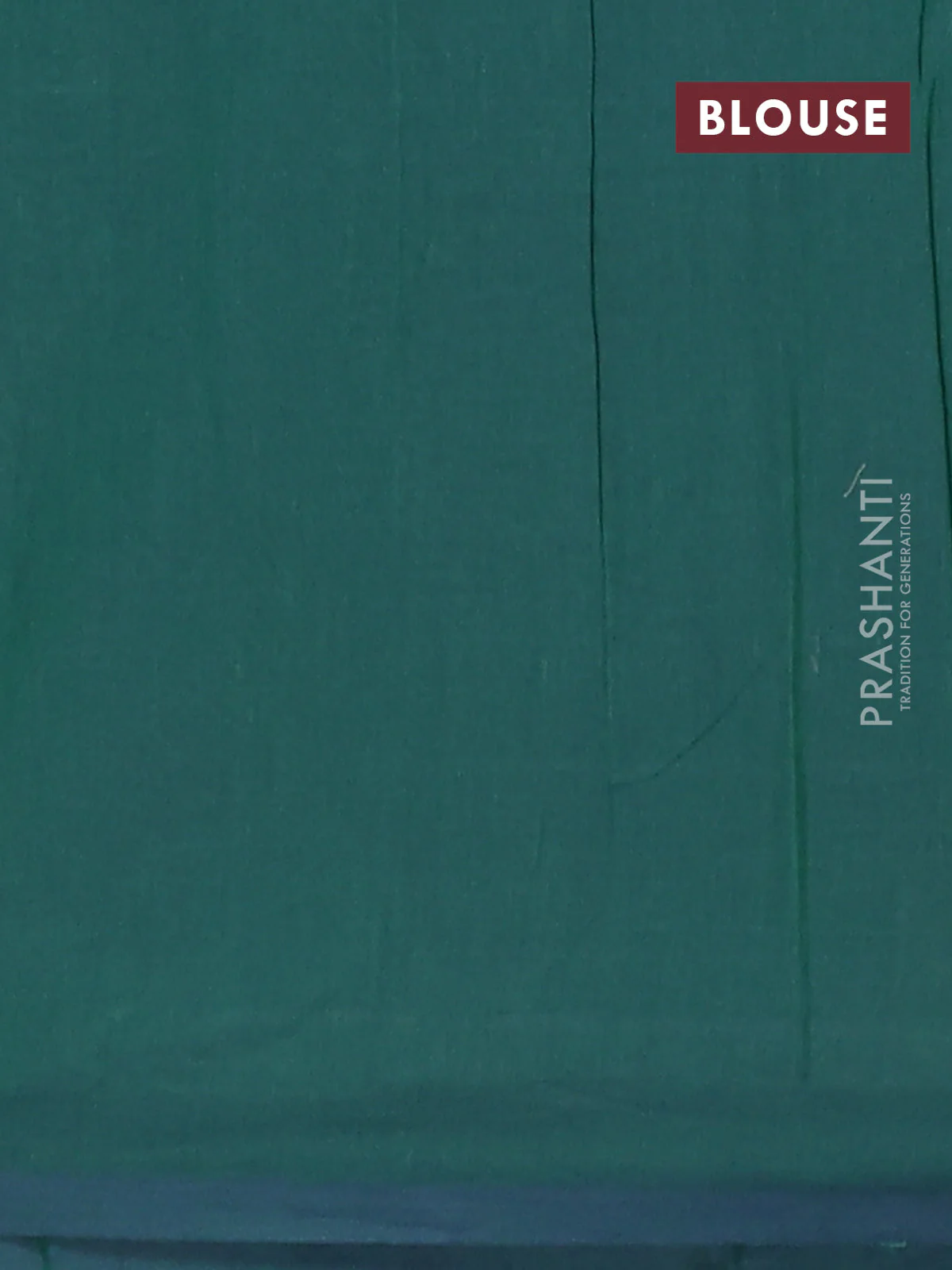 Nithyam cotton saree dual shade of green with allover thread woven stripe pattern and piping border - Image 4