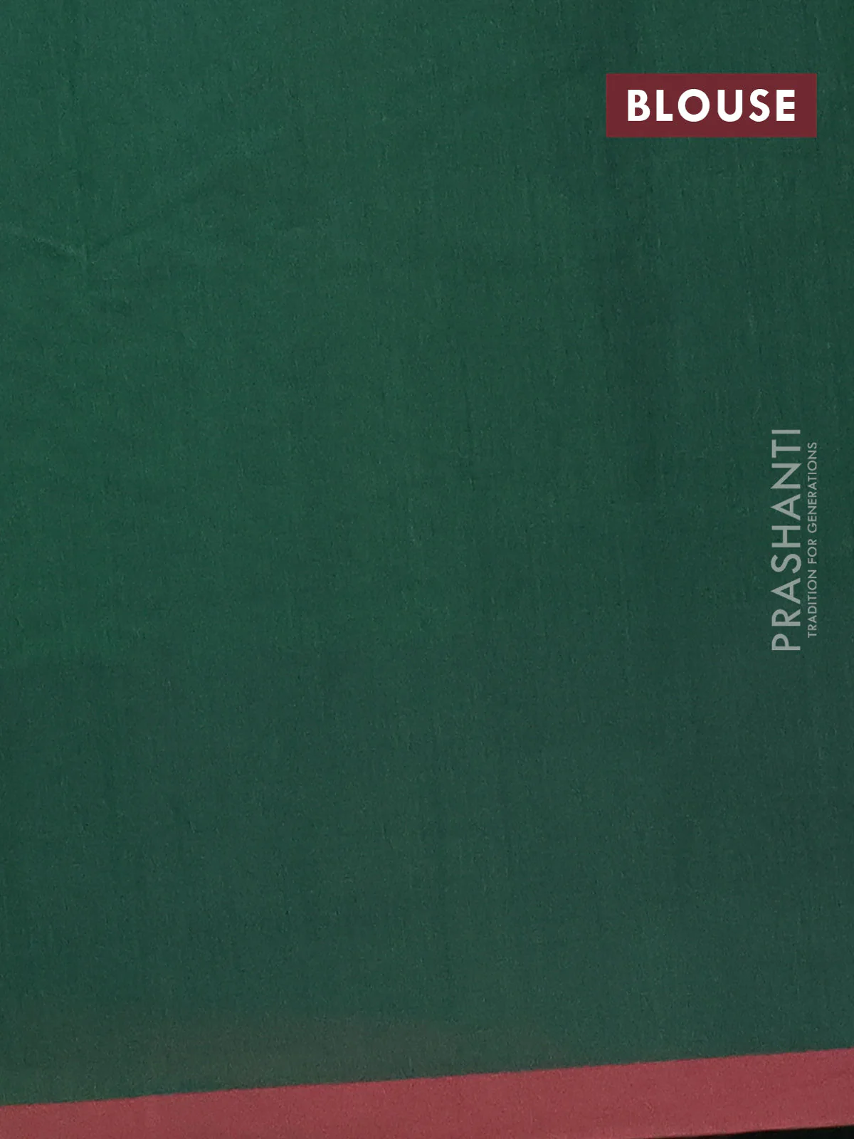 Nithyam cotton saree green and maroon with allover stripe pattern & thread buttas and simple border - Image 4