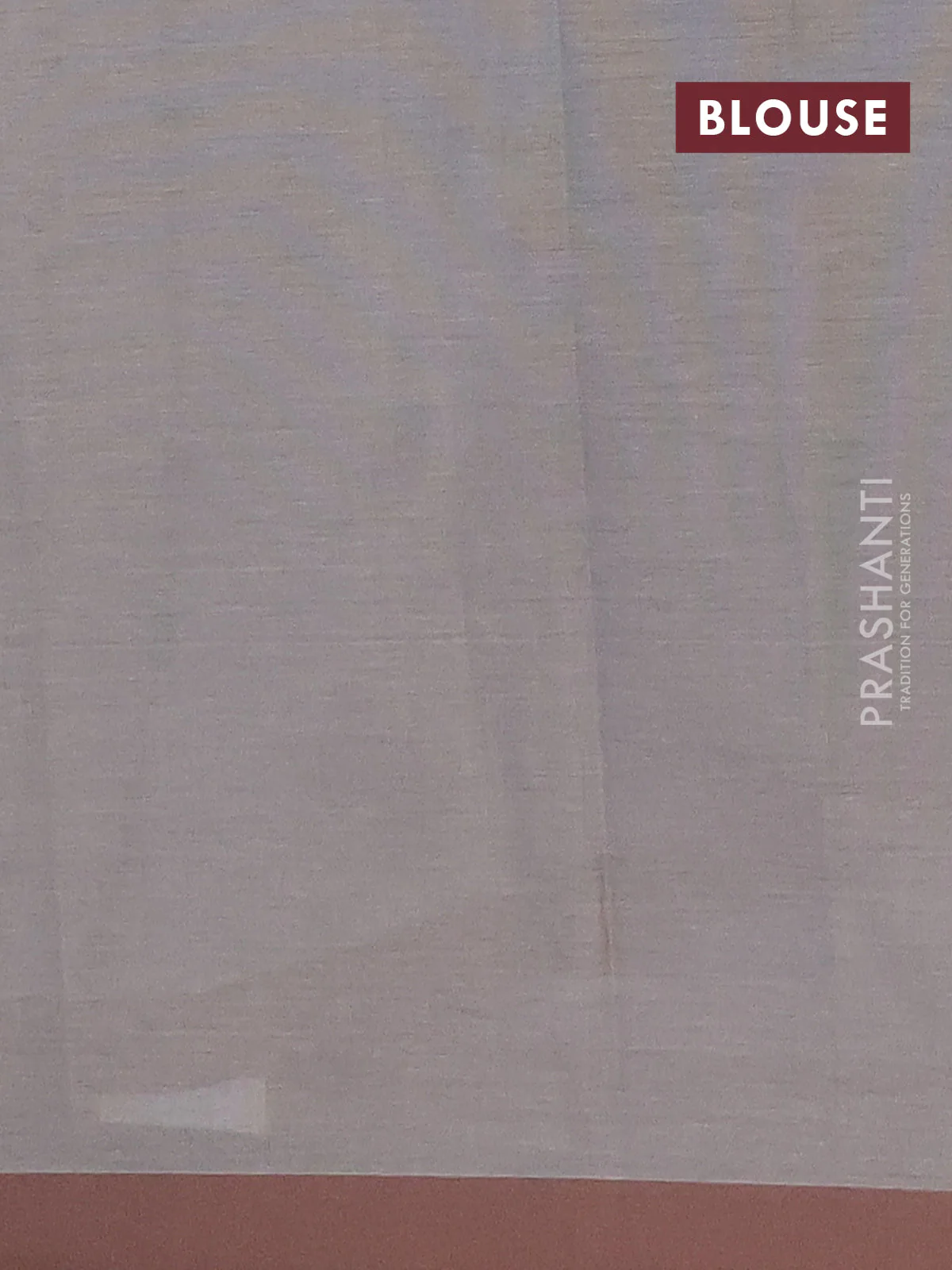 Nithyam cotton saree grey and brown with allover thread weaves & buttas and simple border - Image 4