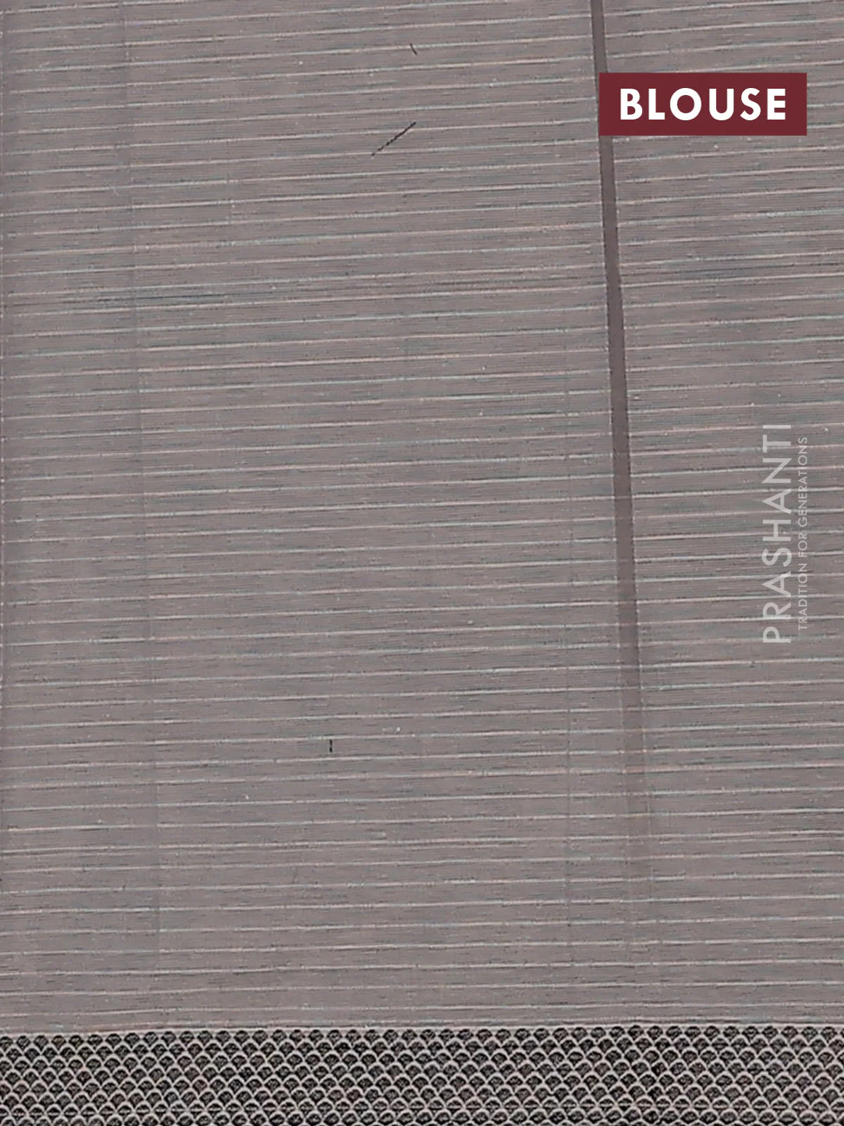 Nithyam cotton saree grey with allover checks pattern & buttas and thread woven border - Image 4
