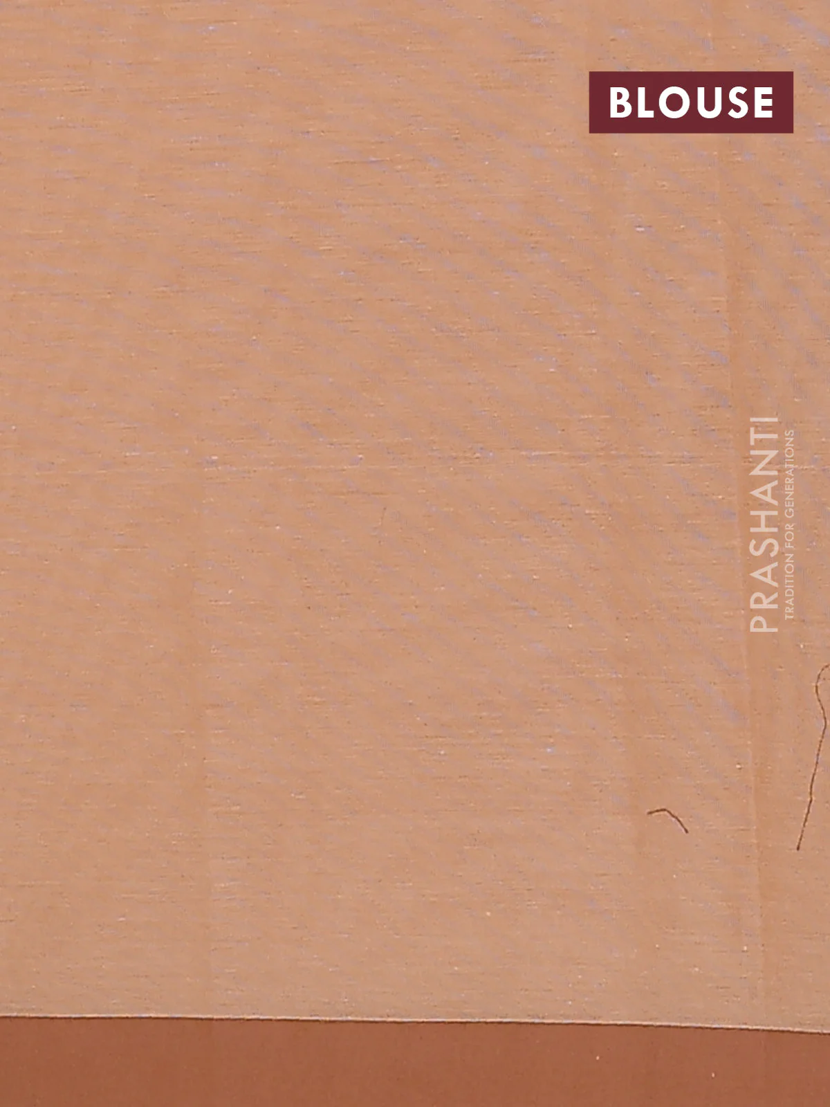 Nithyam cotton saree peach and brown with allover thread weaves & buttas and simple border - Image 4