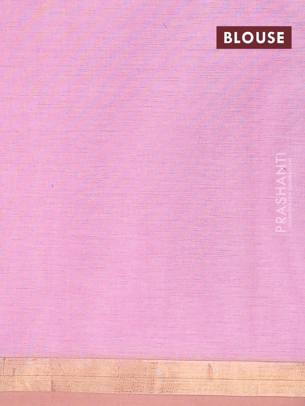 Nithyam cotton saree pink with thread woven buttas and zari woven border - Image 4