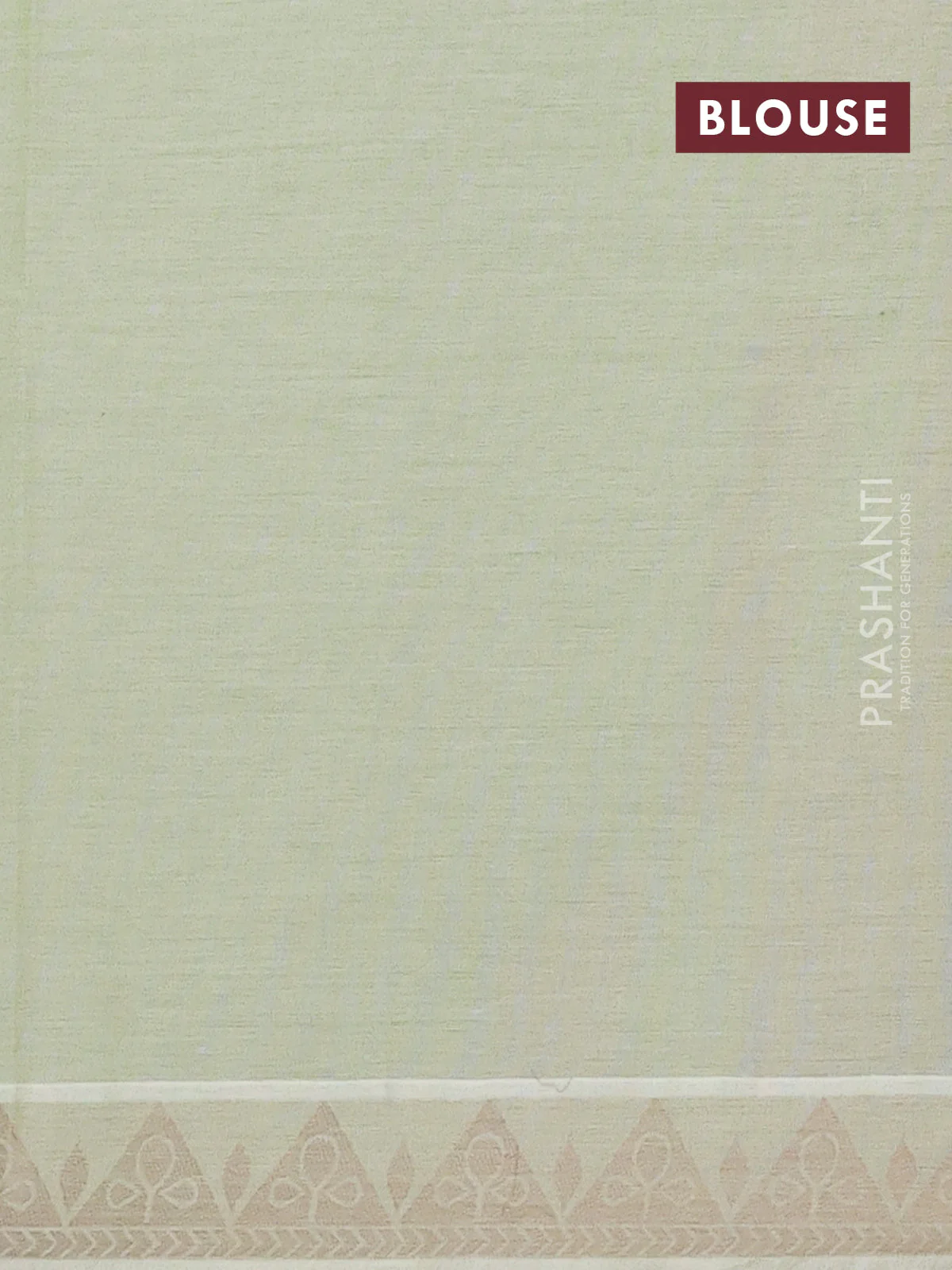 Nithyam cotton saree pista green with thread woven buttas and thread woven border - Image 4