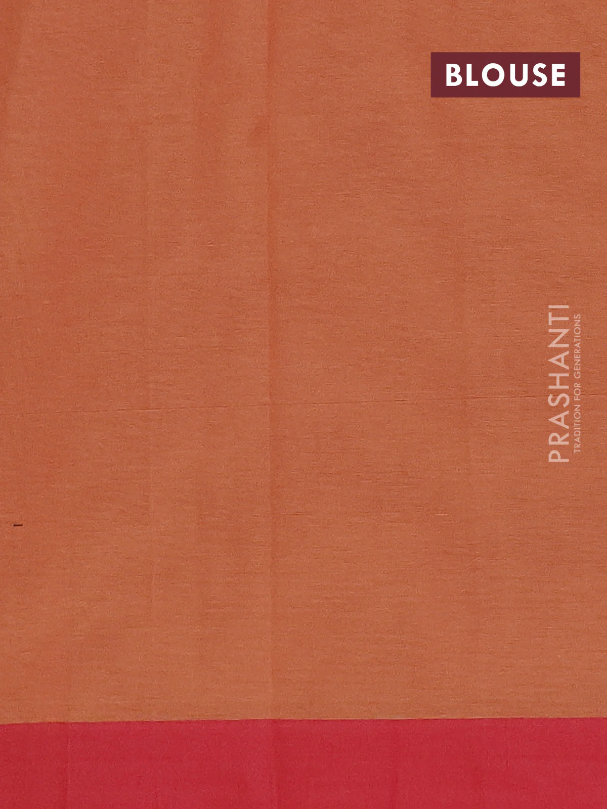 Nithyam cotton saree rust shade and maroon with thread woven buttas and simple border - Image 4