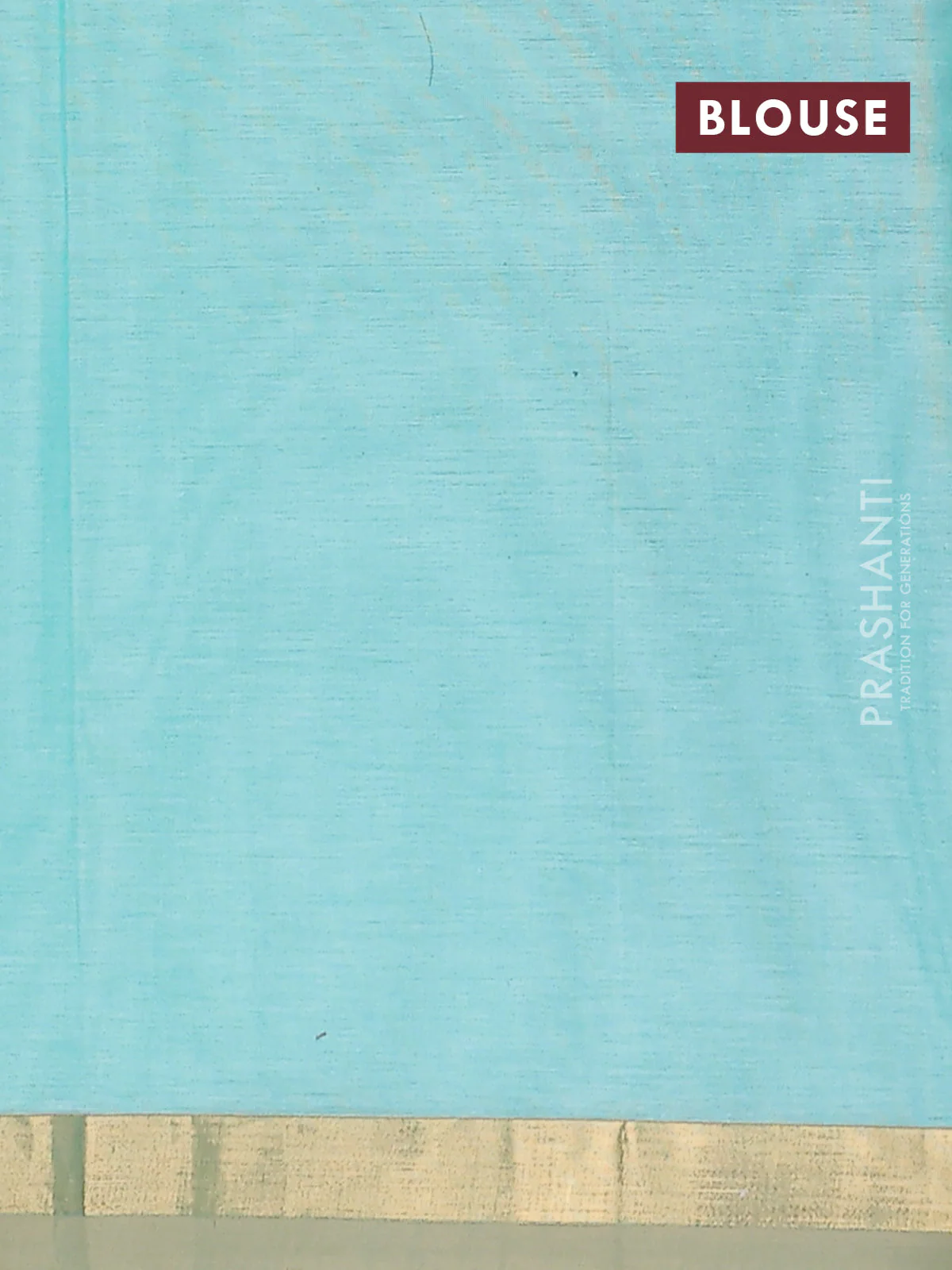 Nithyam cotton saree teal green with thread woven buttas and zari woven border - Image 4