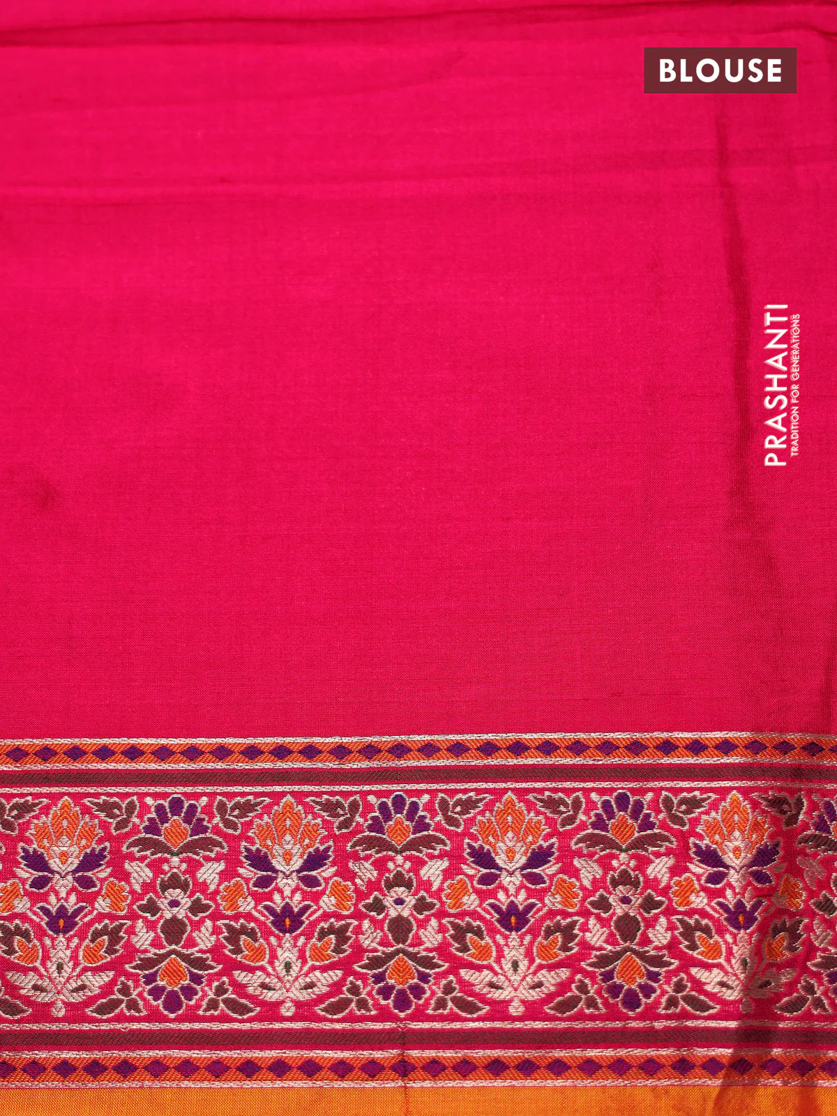 Off white & Pink Georgette saree with Chikankari Work & banaras border - Image 6