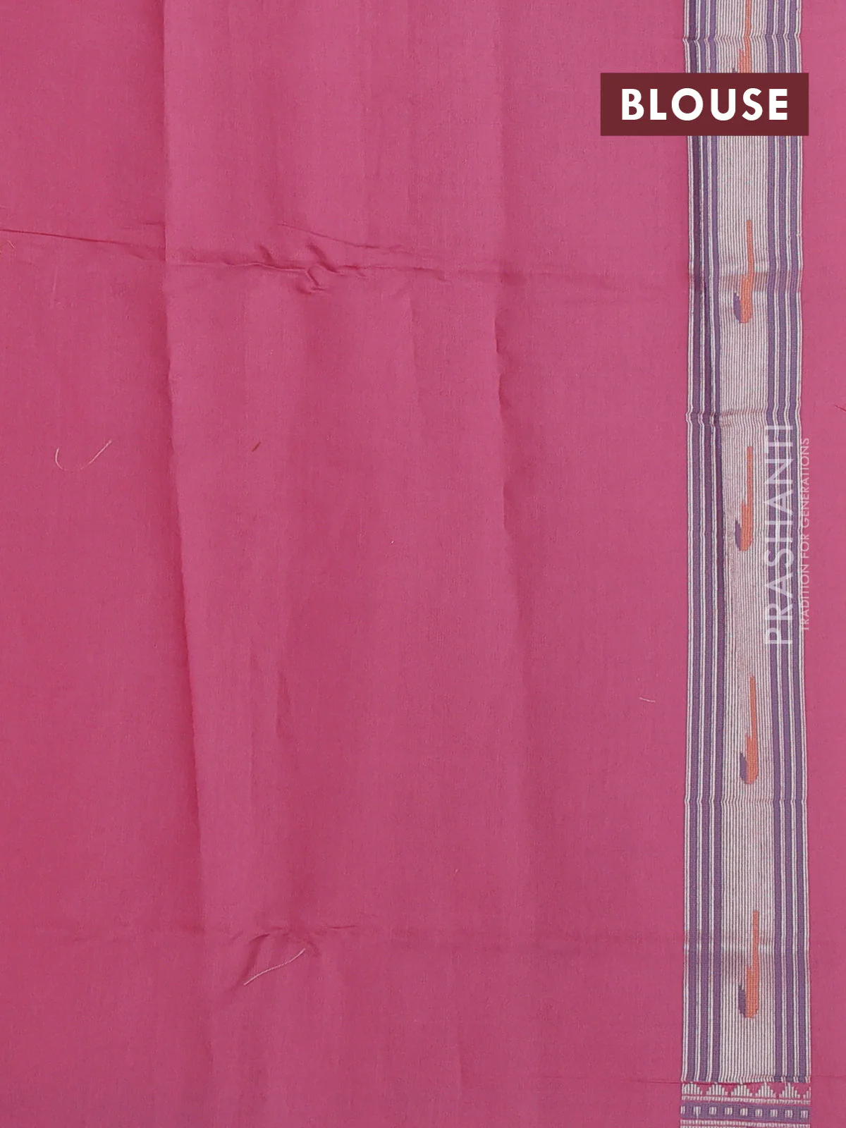 pastel peach and peach pink Banarasi kora jamdhani silk saree - Image 4