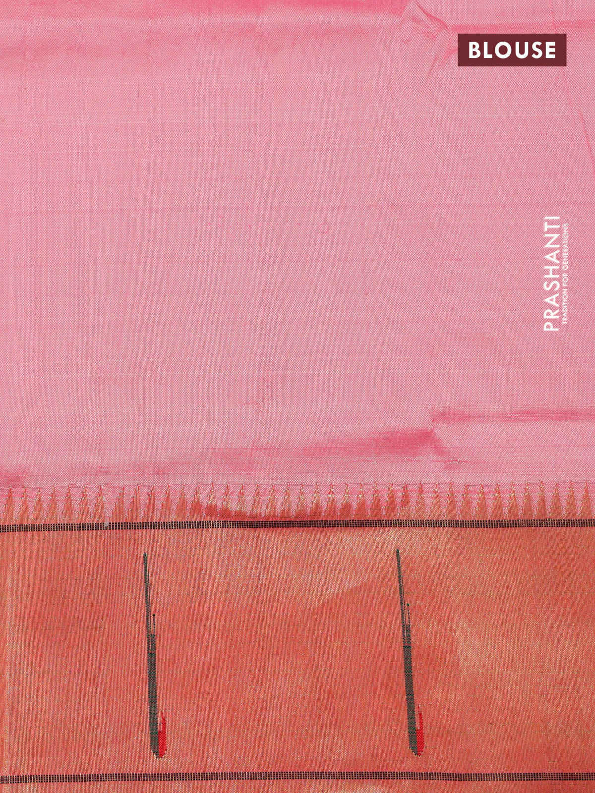 Pastel Pink Georgette Saree With Chikankari Work & Paithani Pallu - Image 6