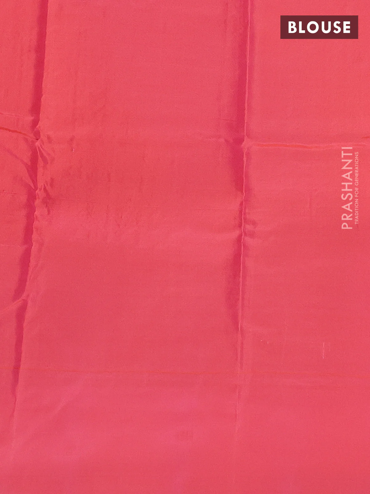 Pastel pink-Peach pink kanchipuram silk saree with matching neck piece - Image 3