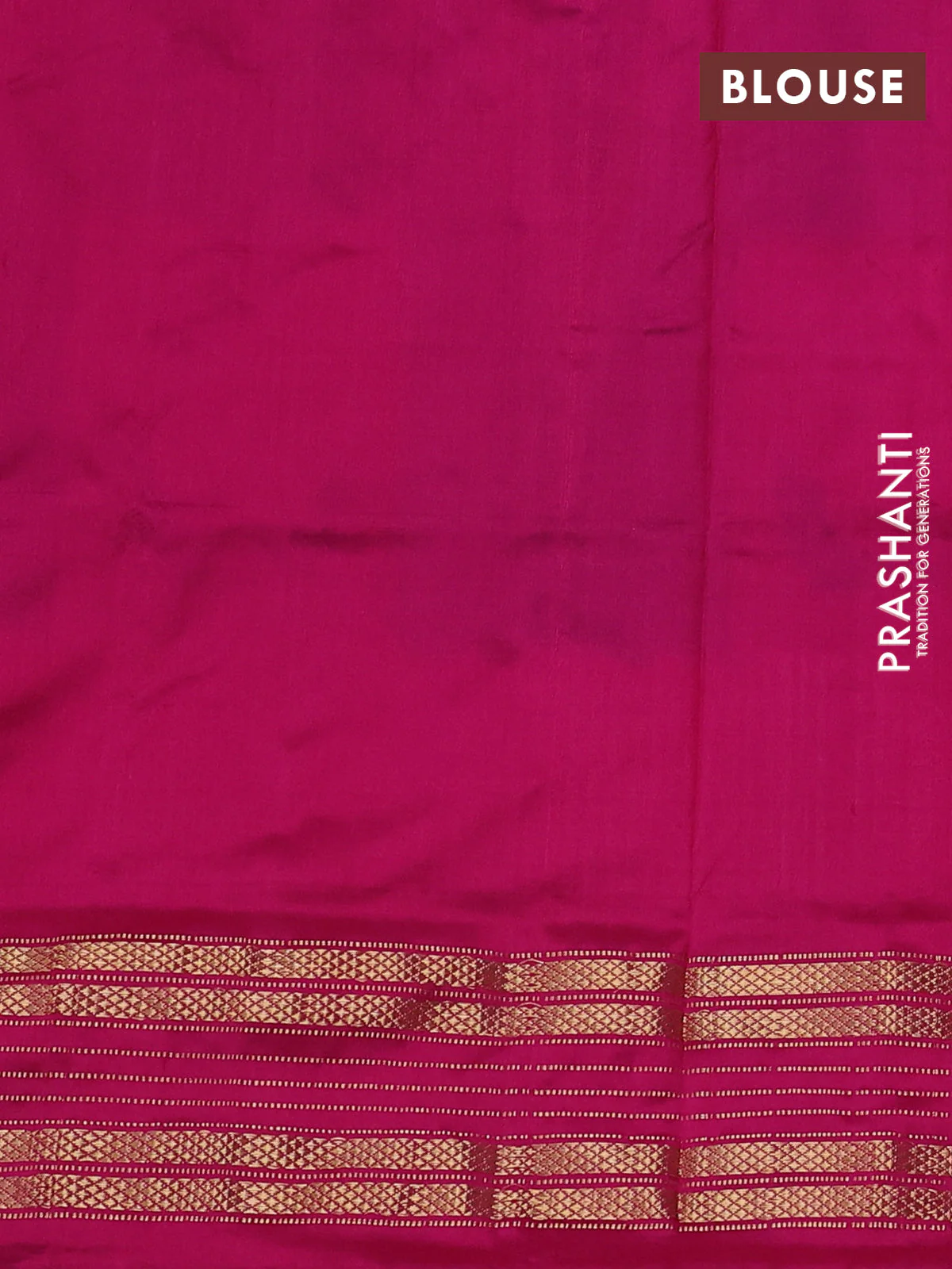 Pochampally silk saree blue and pink with allover ikat weaves & thread buttas and zari woven border - Image 4