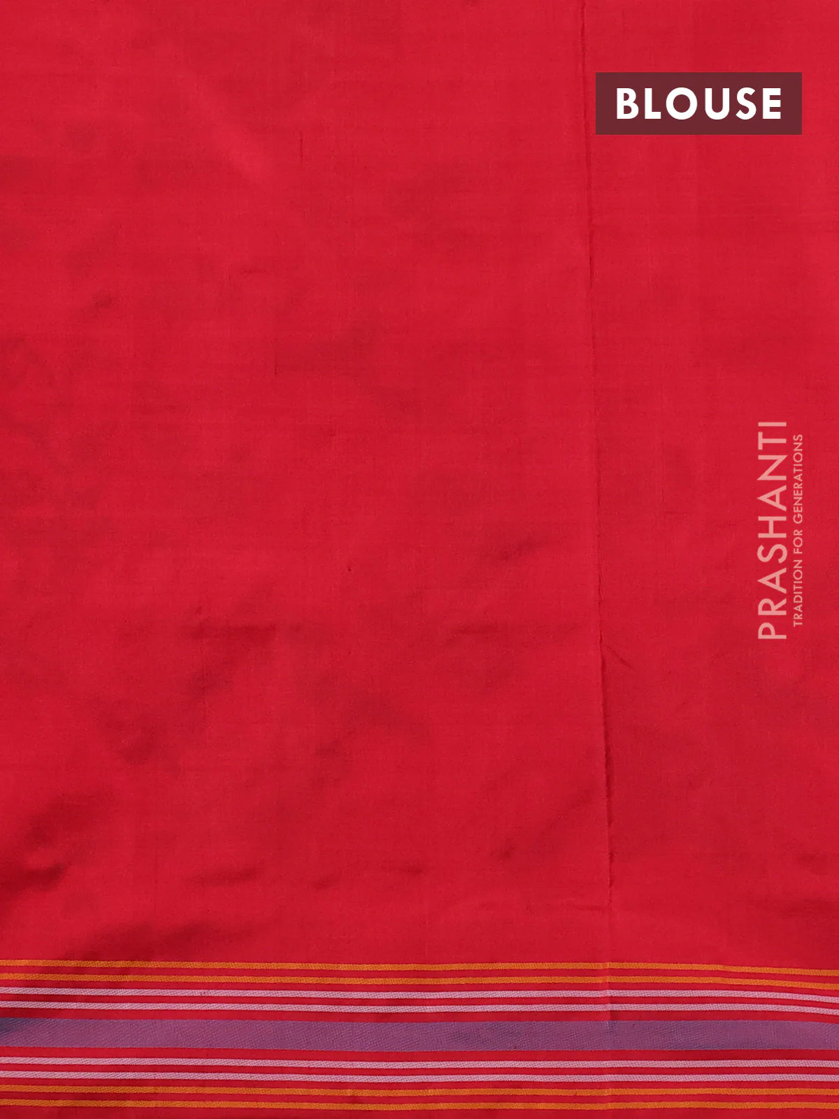 Pochampally silk saree dual shade of red shade and red with allover patola weaves and simple border - Image 4