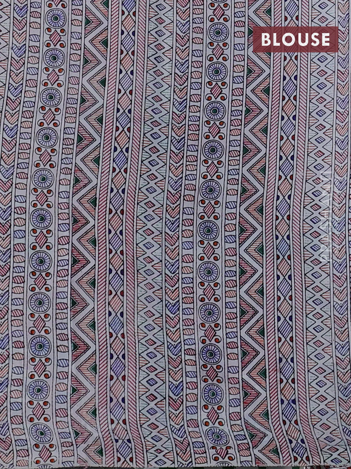 Pochampally silk saree green and cream with allover ikat woven buttas and madhubani prints - Image 4