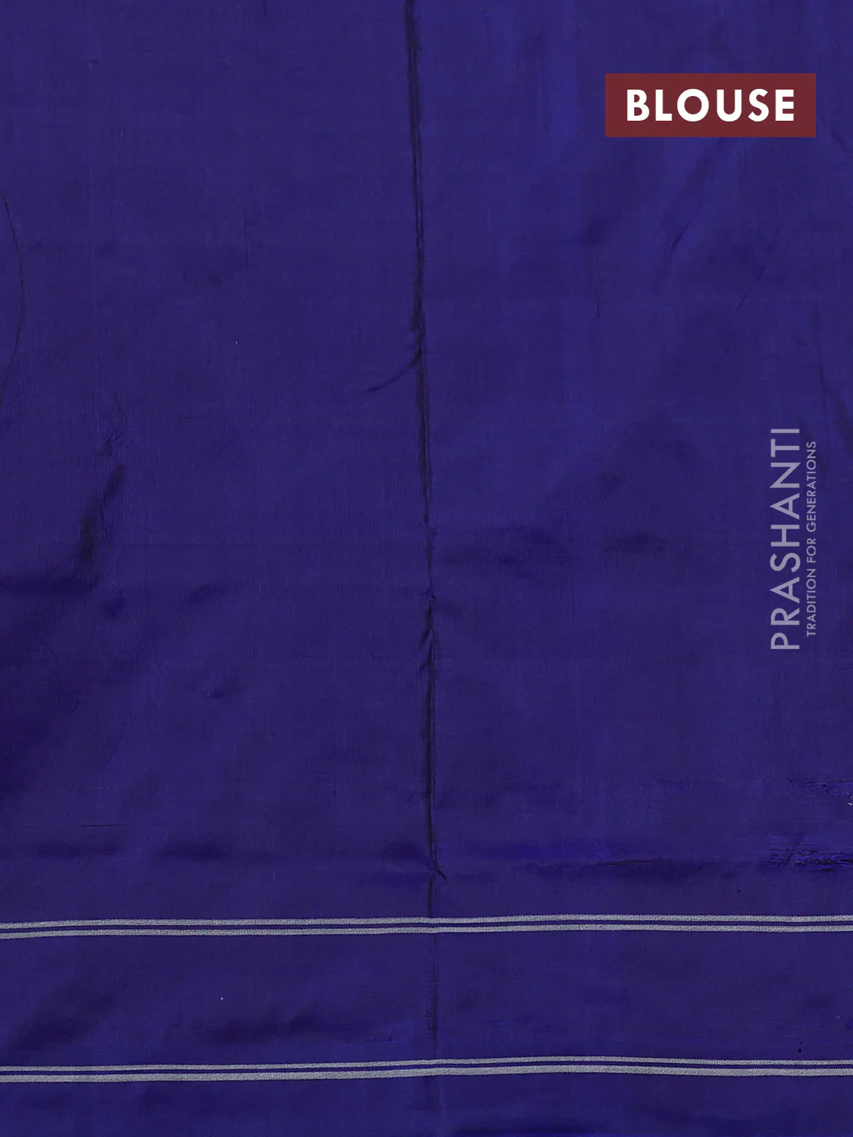 Pochampally silk saree purple and dark blue with allover ikat butta weaves and long ikat woven border - Image 4