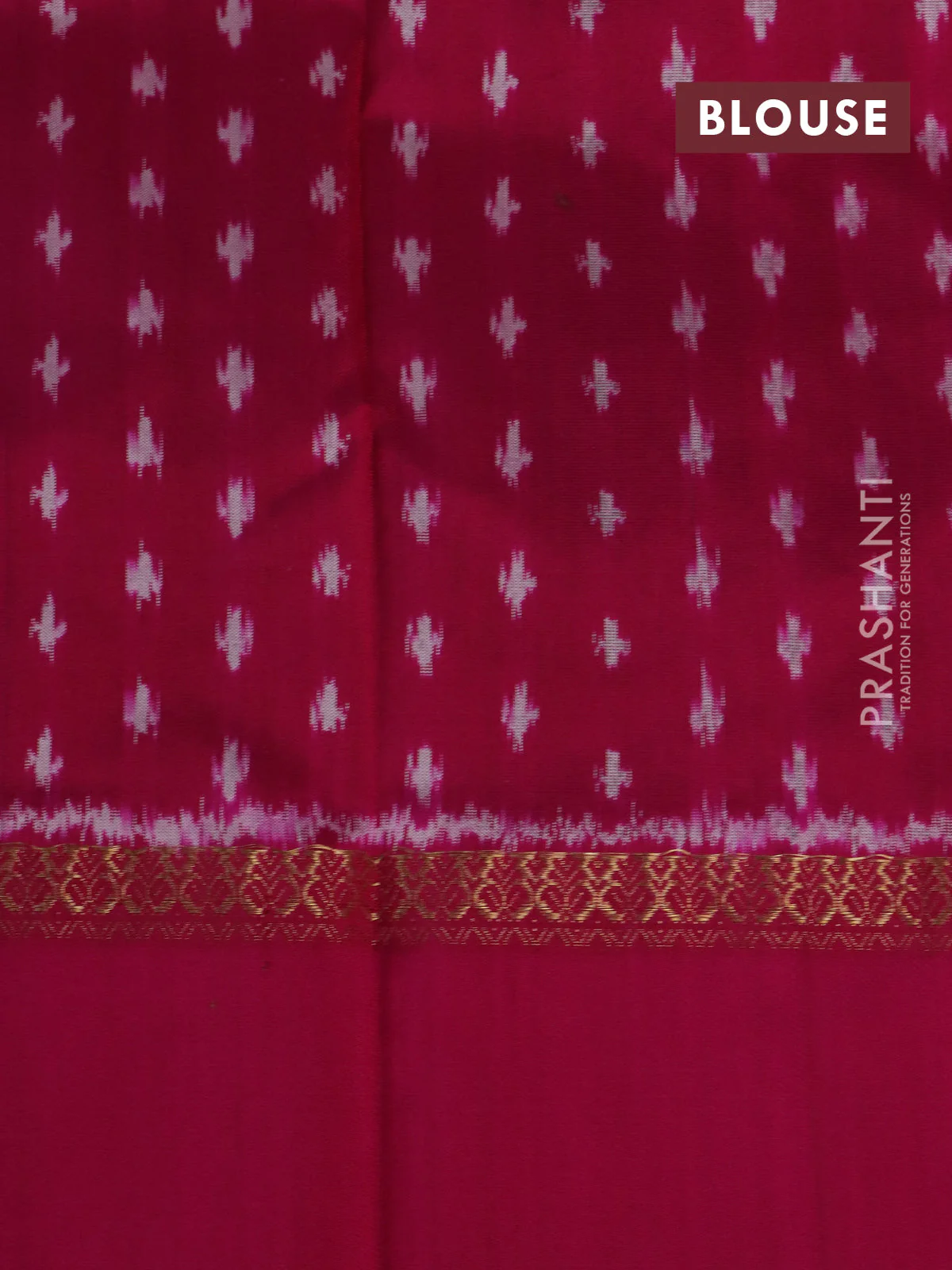 Pochampally silk saree teal green and pink with allover ikat weaves and zari woven simple border - Image 4