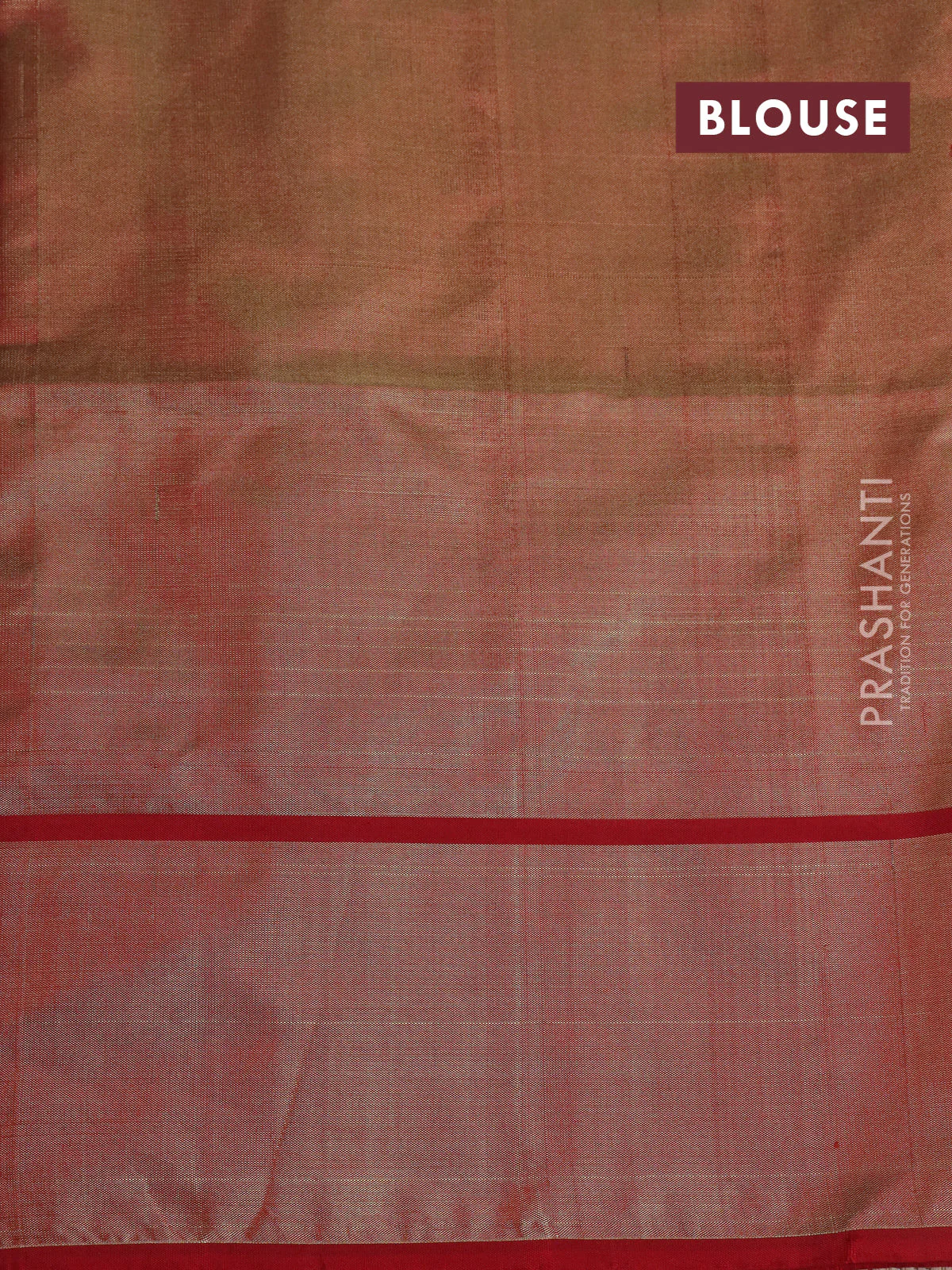 Pochampally tissue silk saree blue and red with allover ikat weaves and zari woven border - Image 4