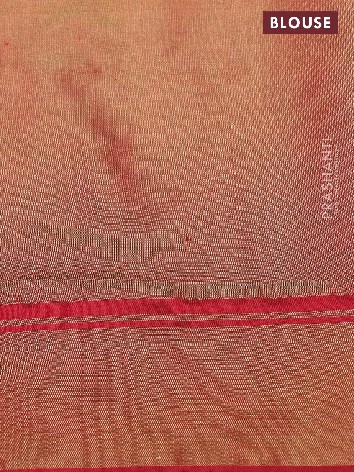 Pochampally tissue silk saree cream and red with allover ikat weaves and zari woven border - Image 3