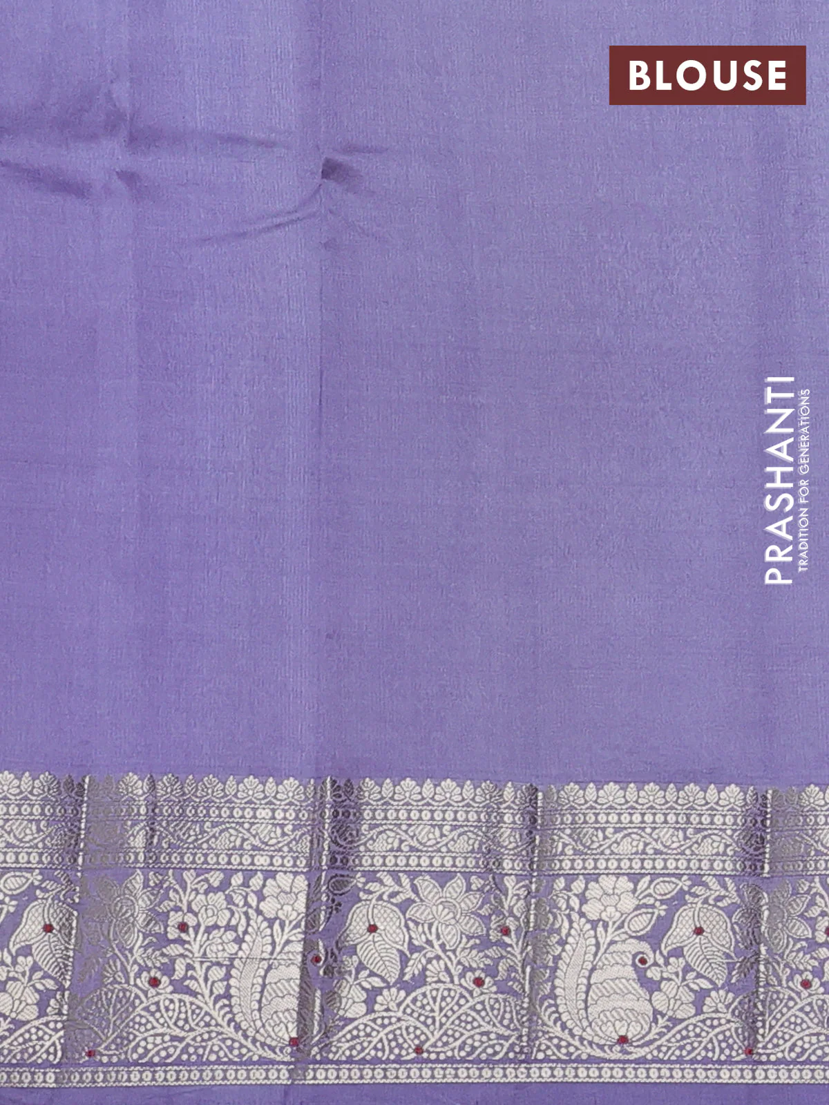 Poona silk saree lavender shade with zari woven buttas and zari woven border - Image 4