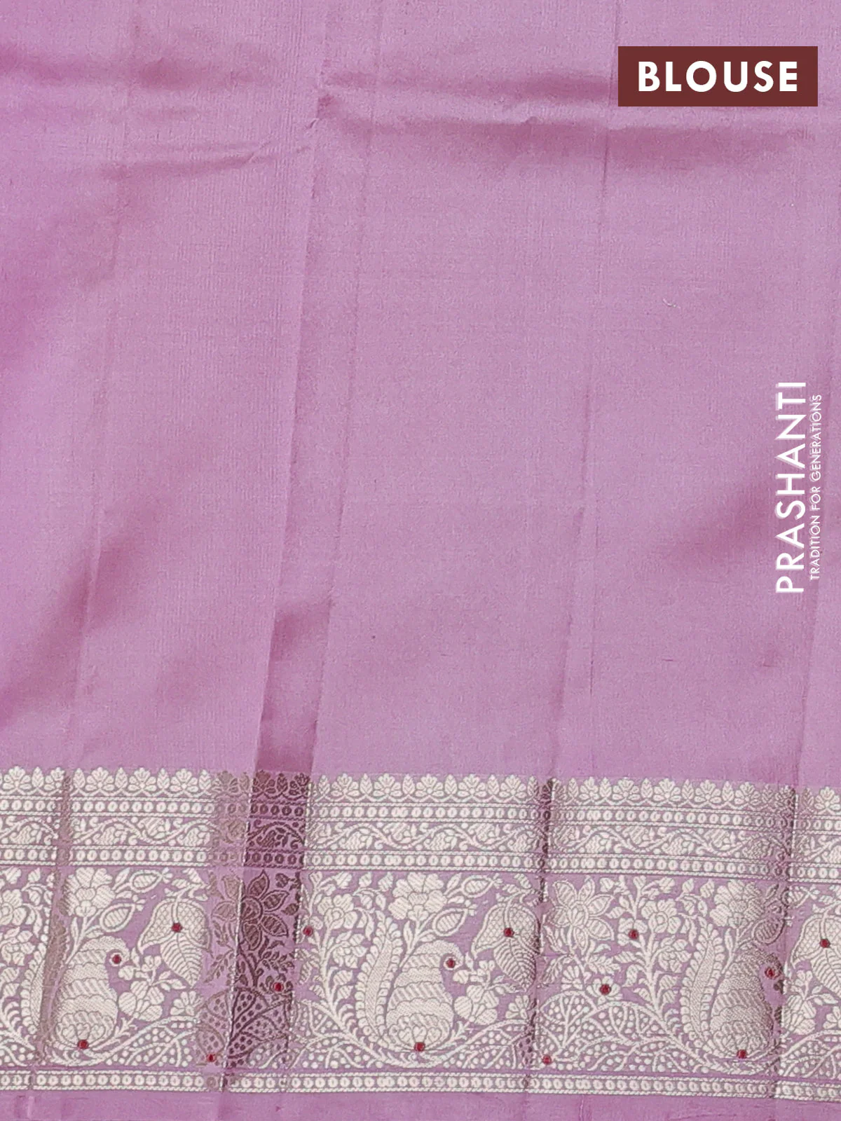 Poona silk saree light pink with zari woven buttas and zari woven border - Image 4