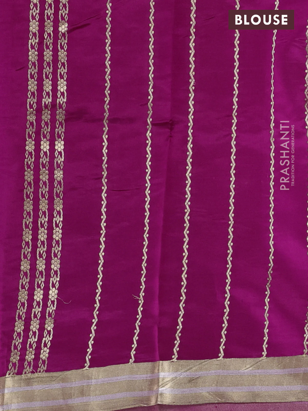 Poona silk saree pink with zari woven buttas and zari woven border - Image 3