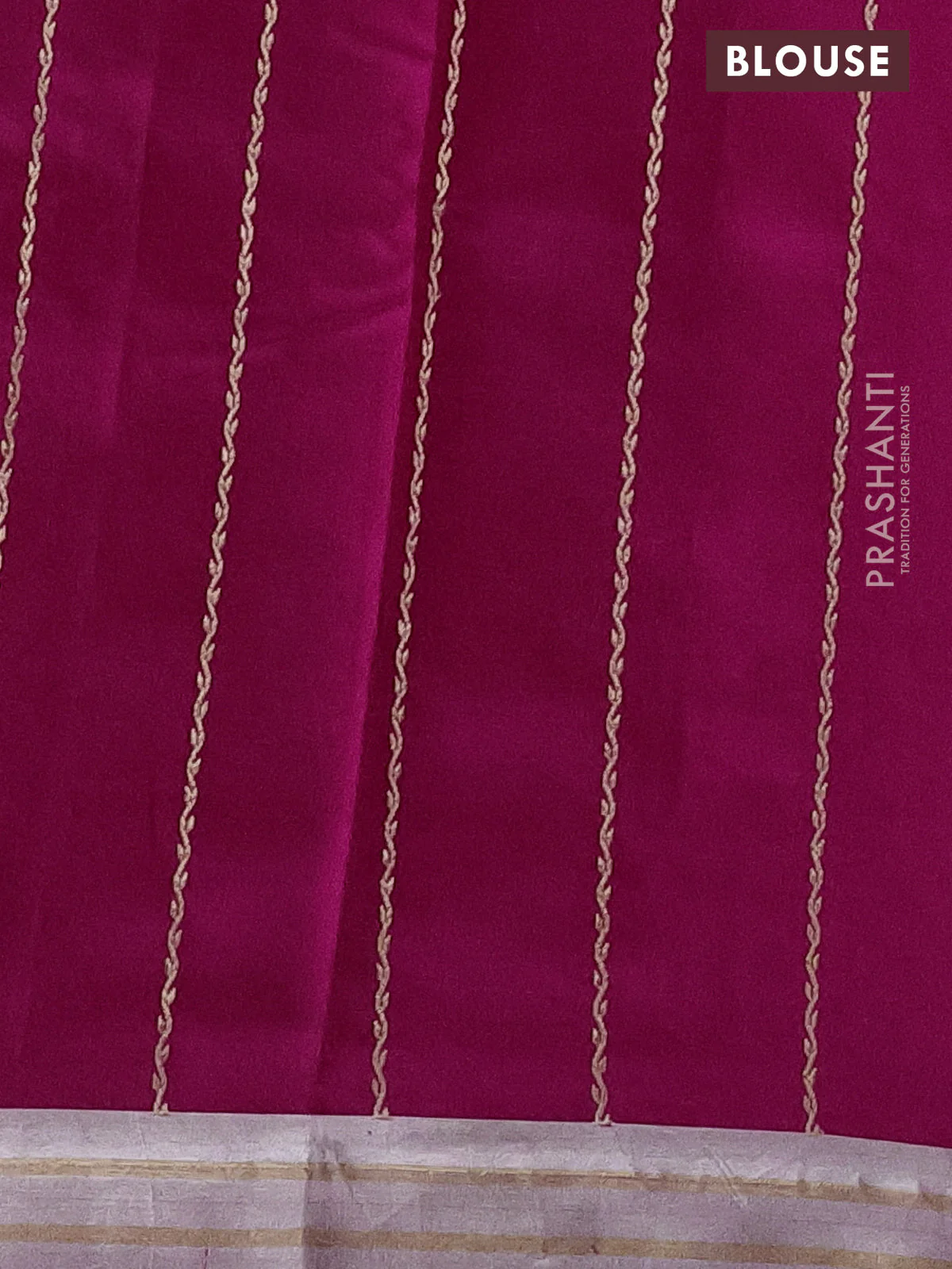 Poona silk saree pink with zari woven floral buttas and zari woven border - Image 3
