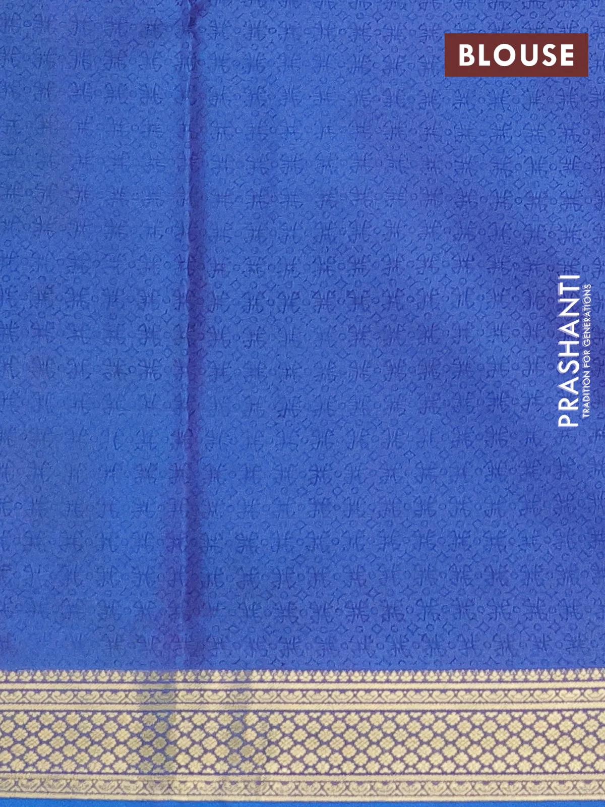 Printed silk saree dual shade of bluish purple with allover prints and zari woven border - Image 3