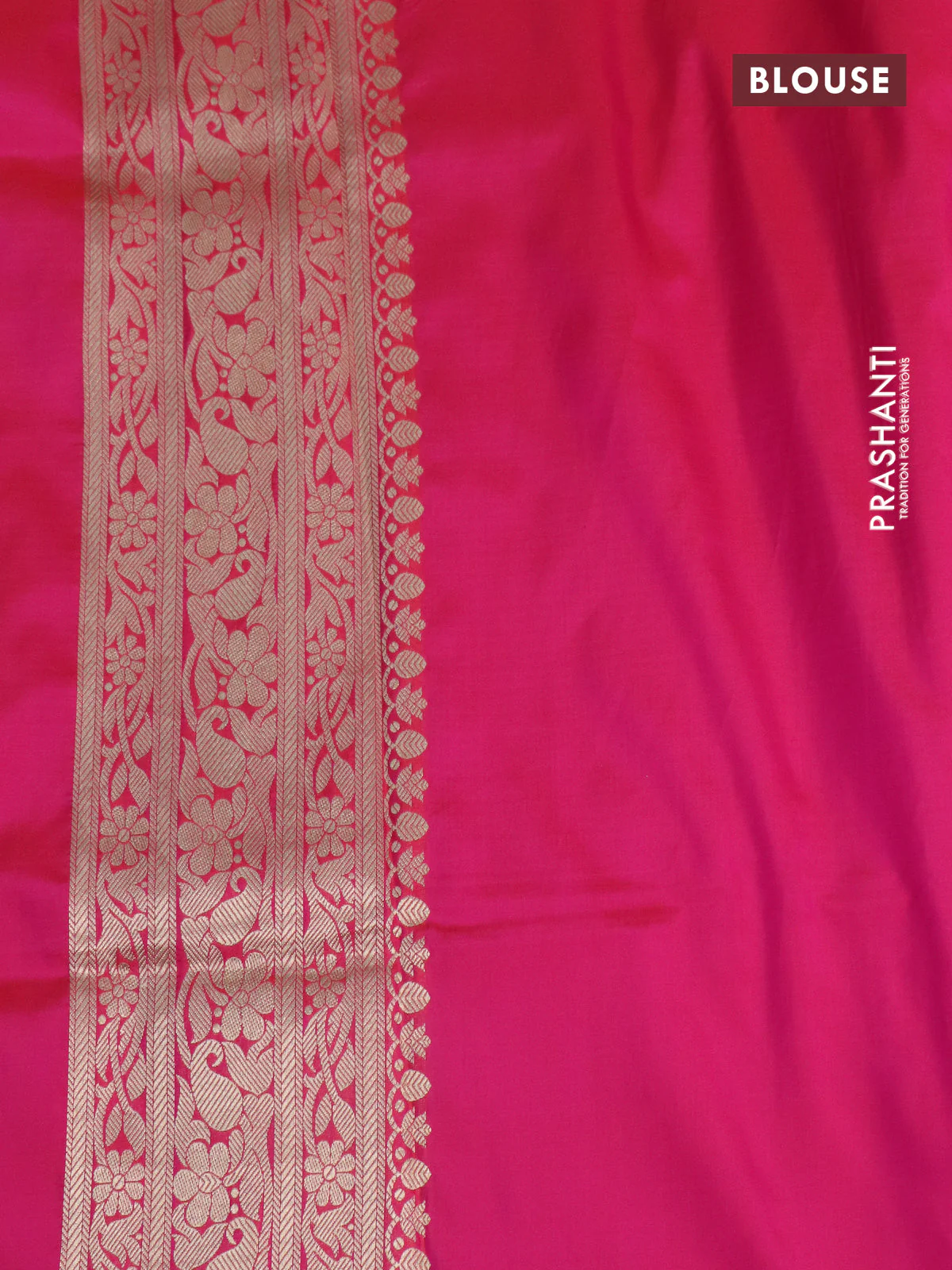 Pure banarasi uppada silk saree dual shade of pink with allover zari woven brocade weaves and zari woven border - Image 3