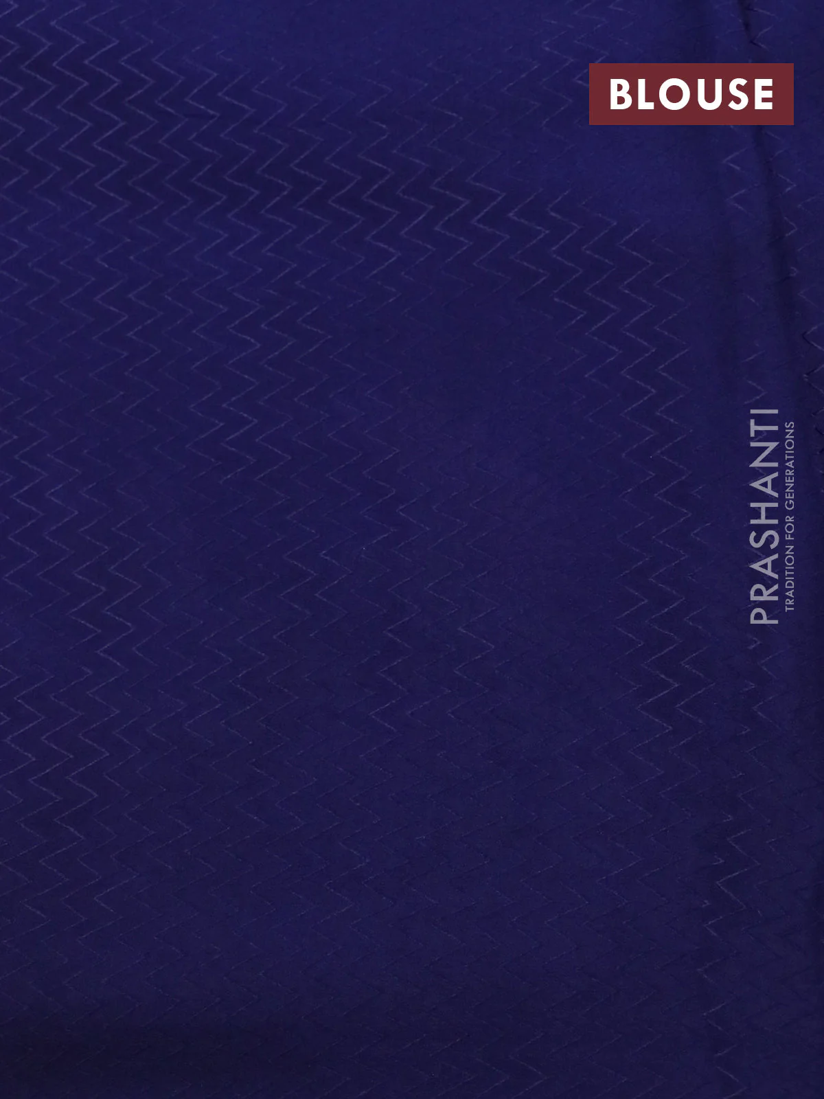 Pure crepe saree dark blue with allover zari weaves & embroidery work and zari woven border - Image 4