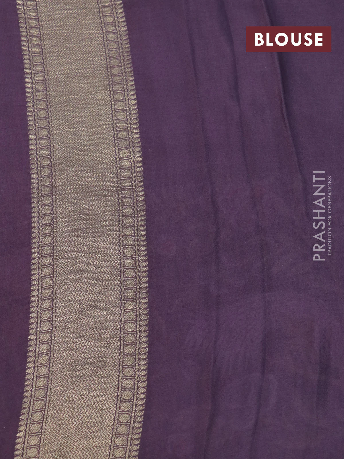Pure crepe saree pastel jamun shade with allover zari weaves & embroidery work and zari woven border - Image 4