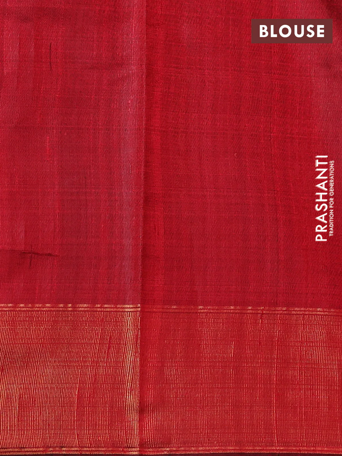 Pure dupion silk saree black and red with allover zari weaves and temple design zari woven border - Image 3