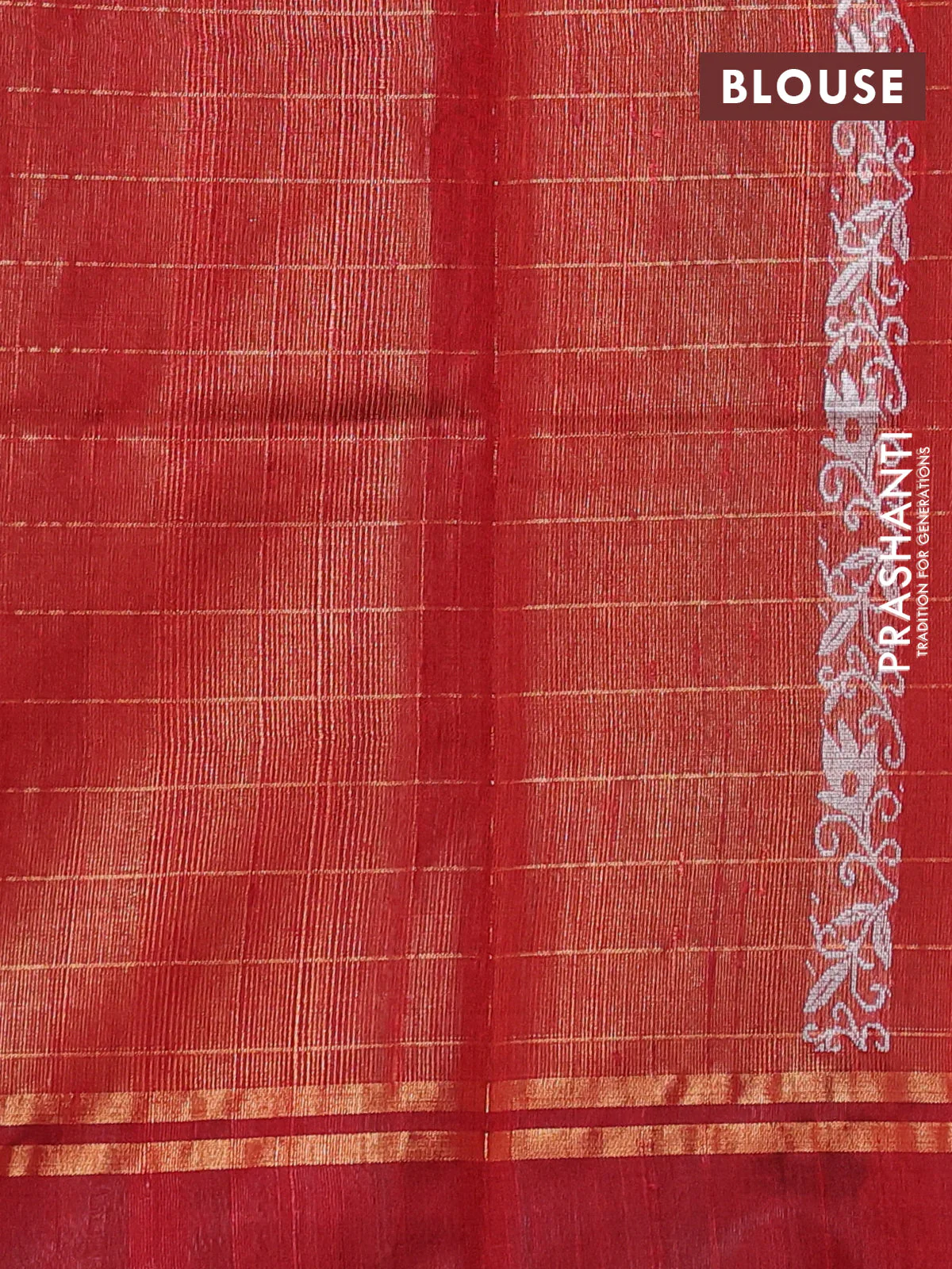 Pure dupion silk saree blue and maroon with allover zari woven checked pattern and silver & zari woven butta border - Image 3