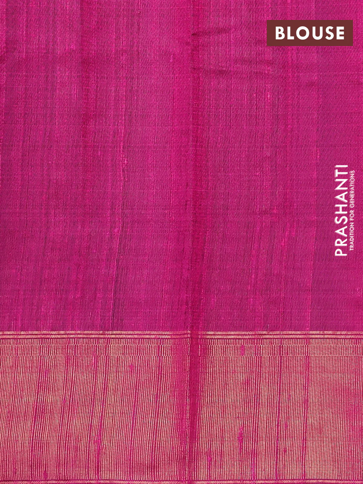 Pure dupion silk saree bottle green and pink with allover zari weaves and temple design zari woven border - Image 3