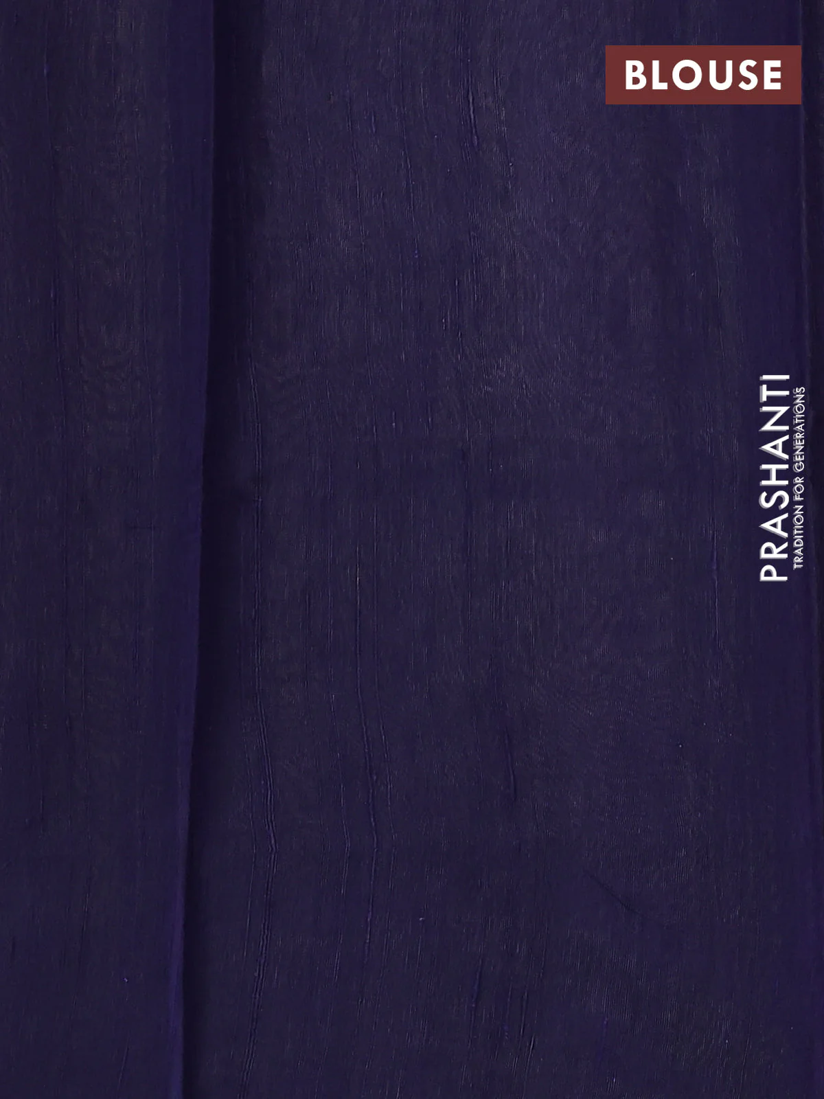 Pure dupion silk saree cs blue and navy blue with zari stripe pattern and temple design woven border - Image 3