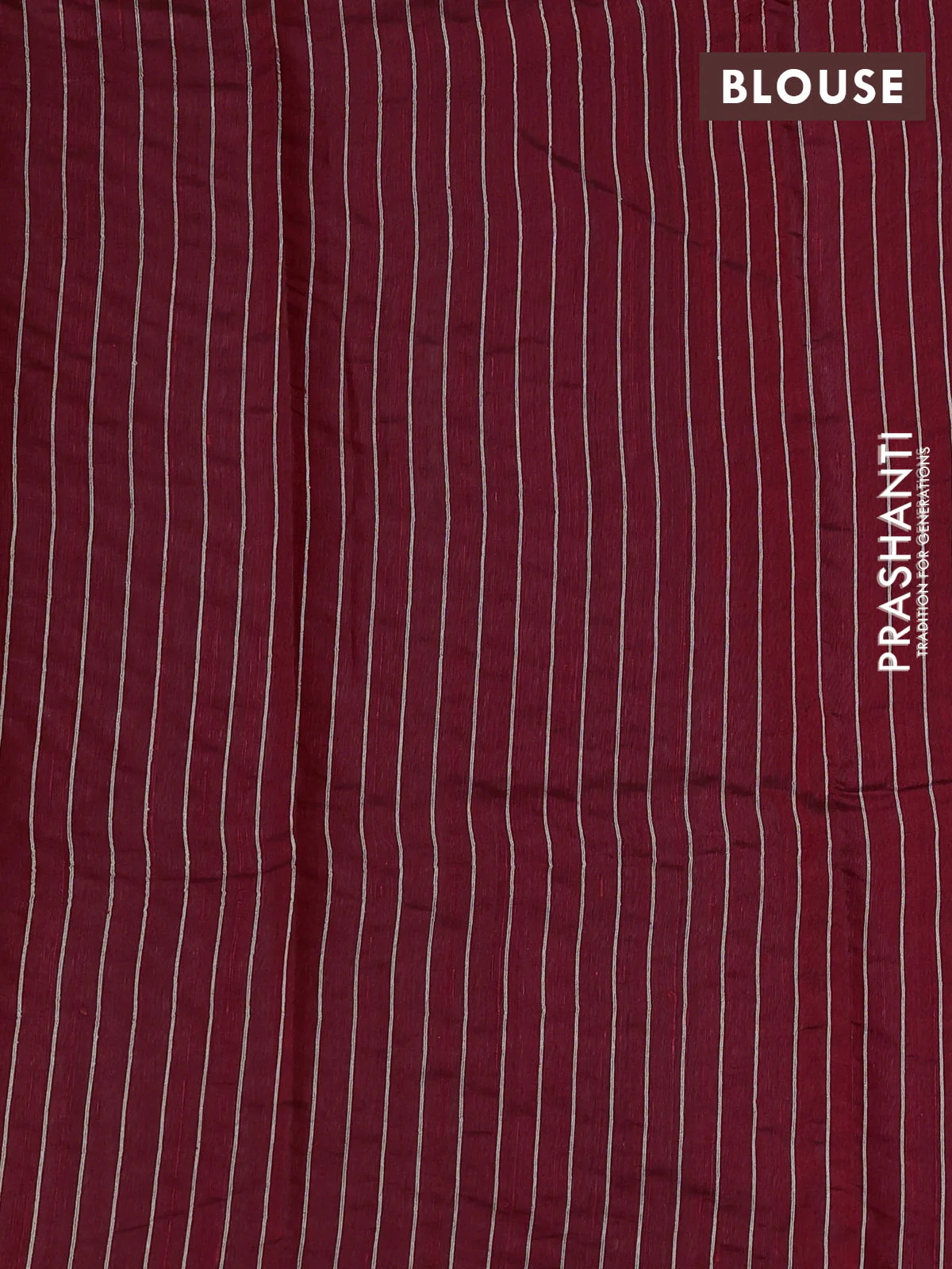 Pure dupion silk saree maroon and beige with thread woven buttas and temple design border - Image 3