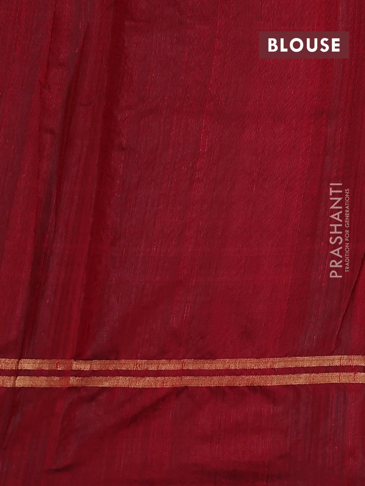 Pure dupion silk saree maroon with allover zari weaves and zari woven simple border - Image 3