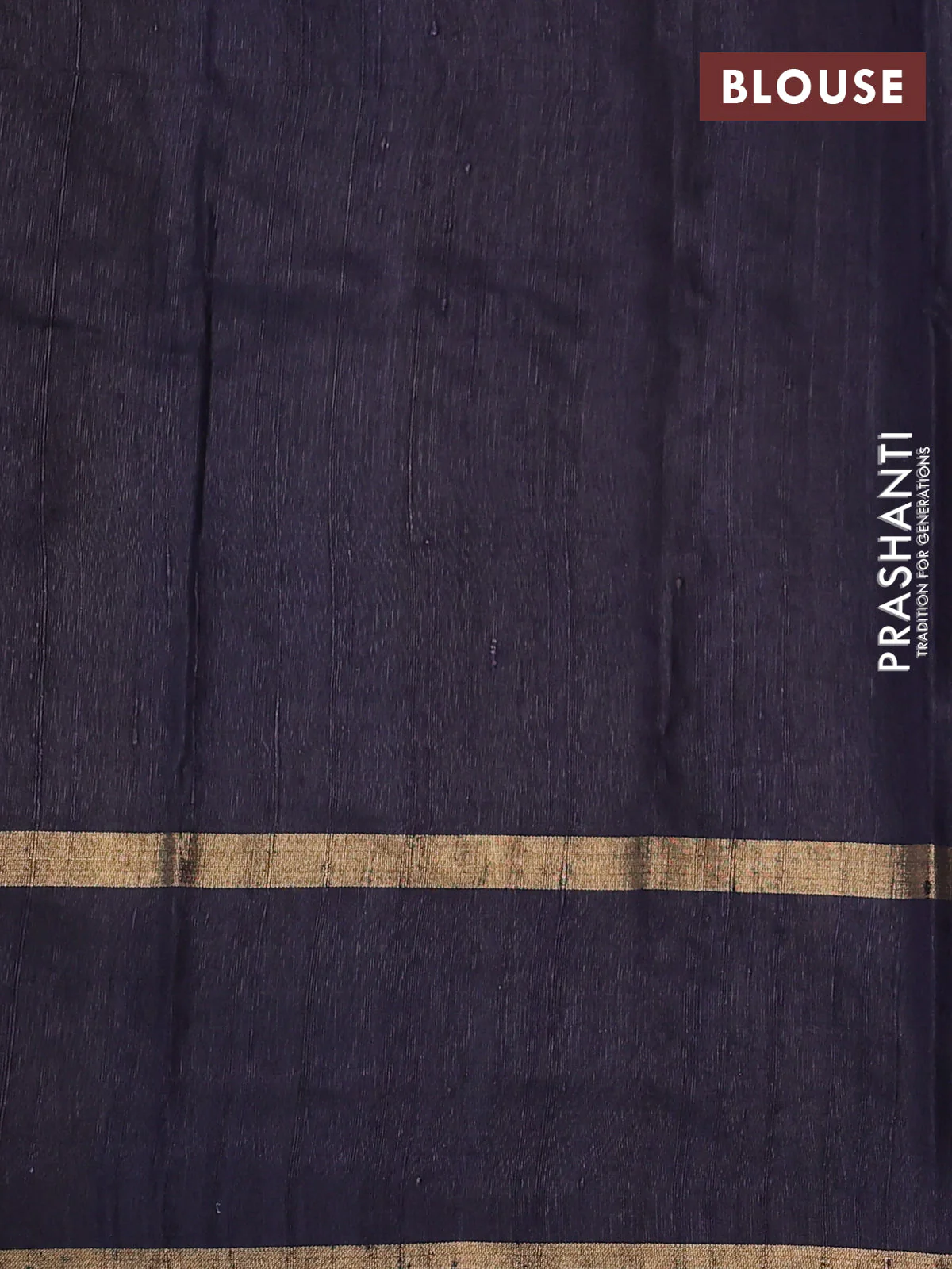 Pure dupion silk saree peacock blue and deep jamun with temple zari woven buttas and thread & zari woven paisley border - Image 3