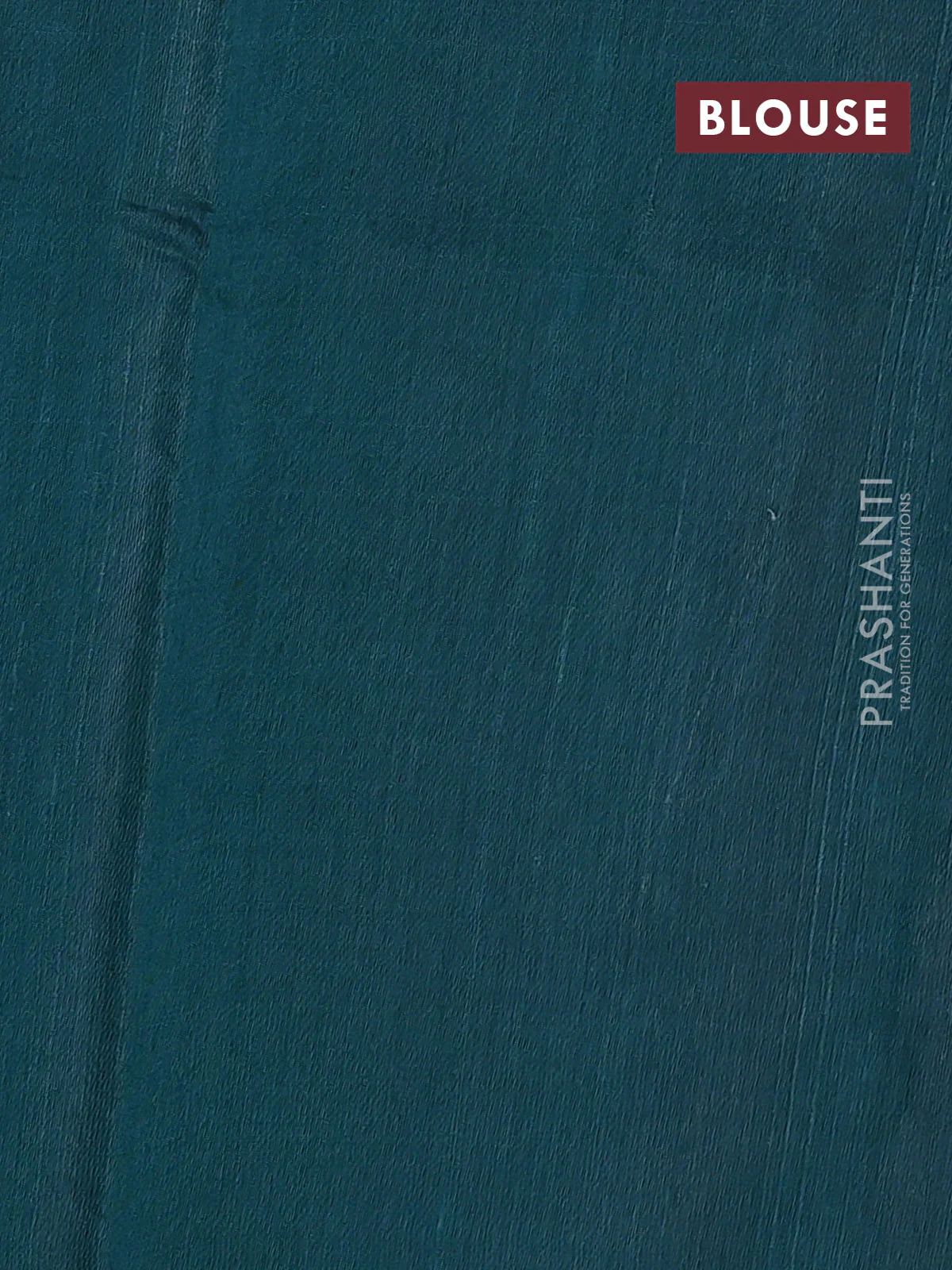 Pure dupion silk saree peacock green with zari woven buttas and zari woven border - Image 3
