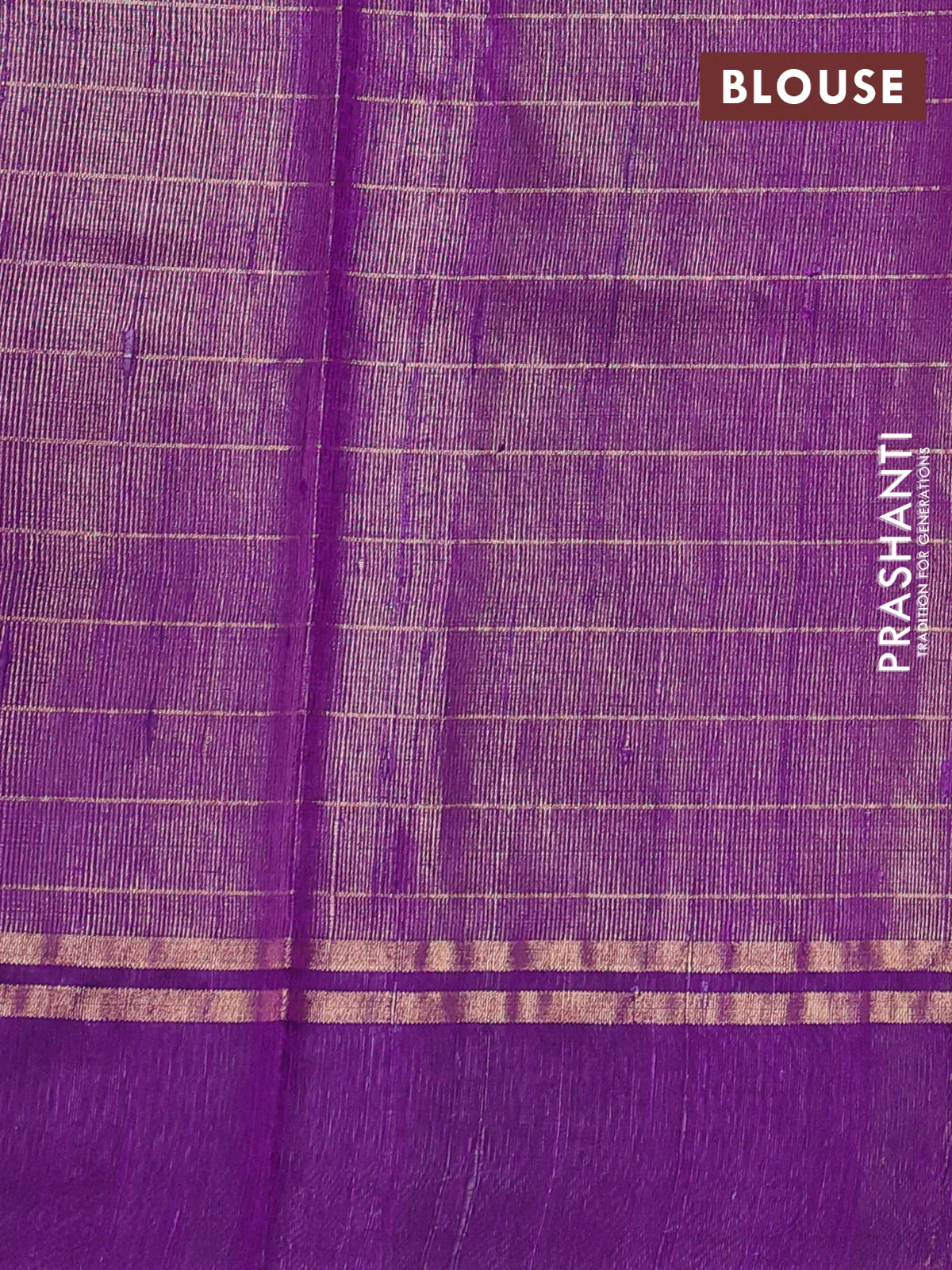 Pure dupion silk saree pink and purple with allover zari woven checked pattern and silver & gold zari woven butta border - Image 3