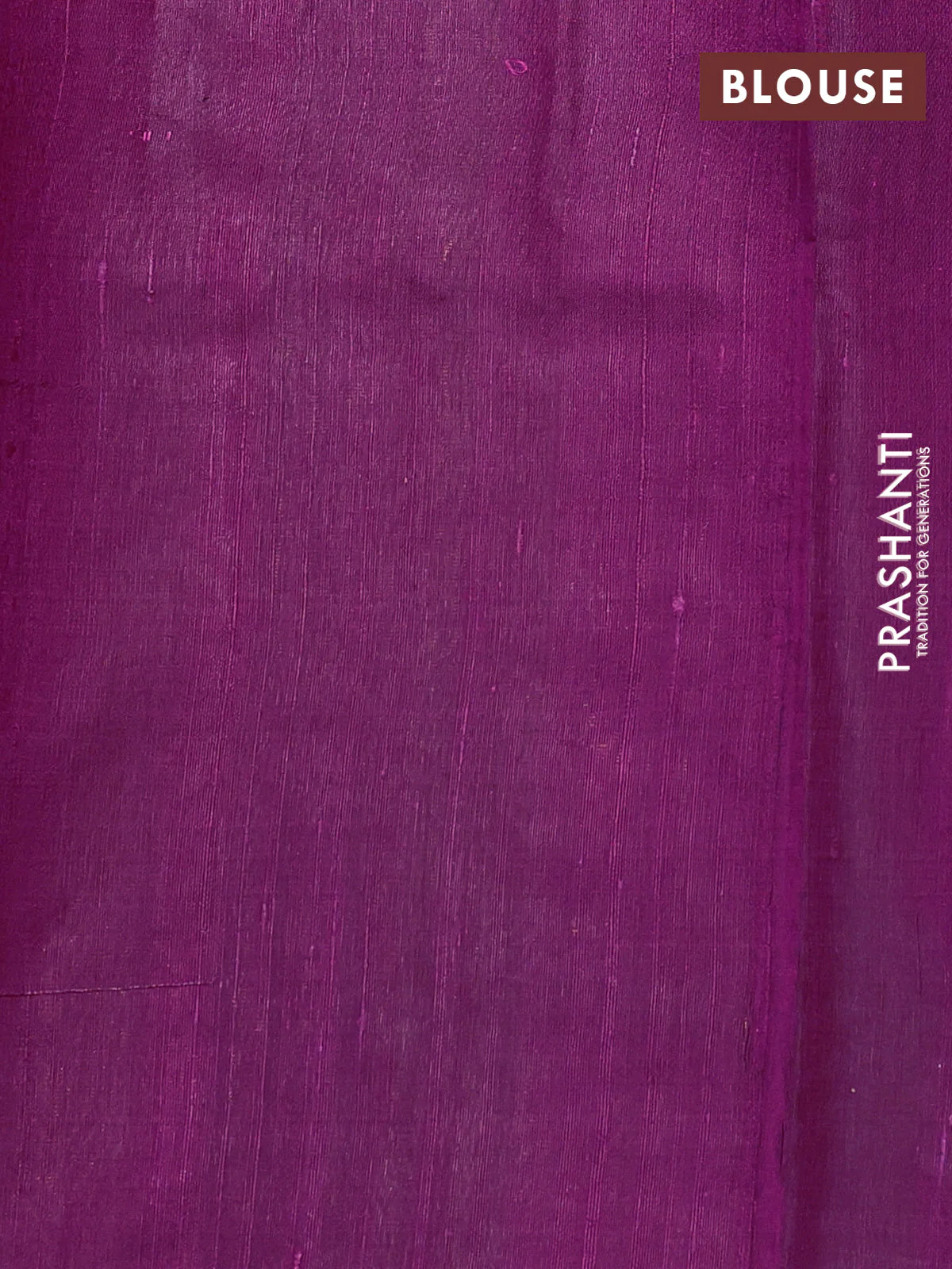 Pure dupion silk saree purple with plain body and zari woven border - Image 3