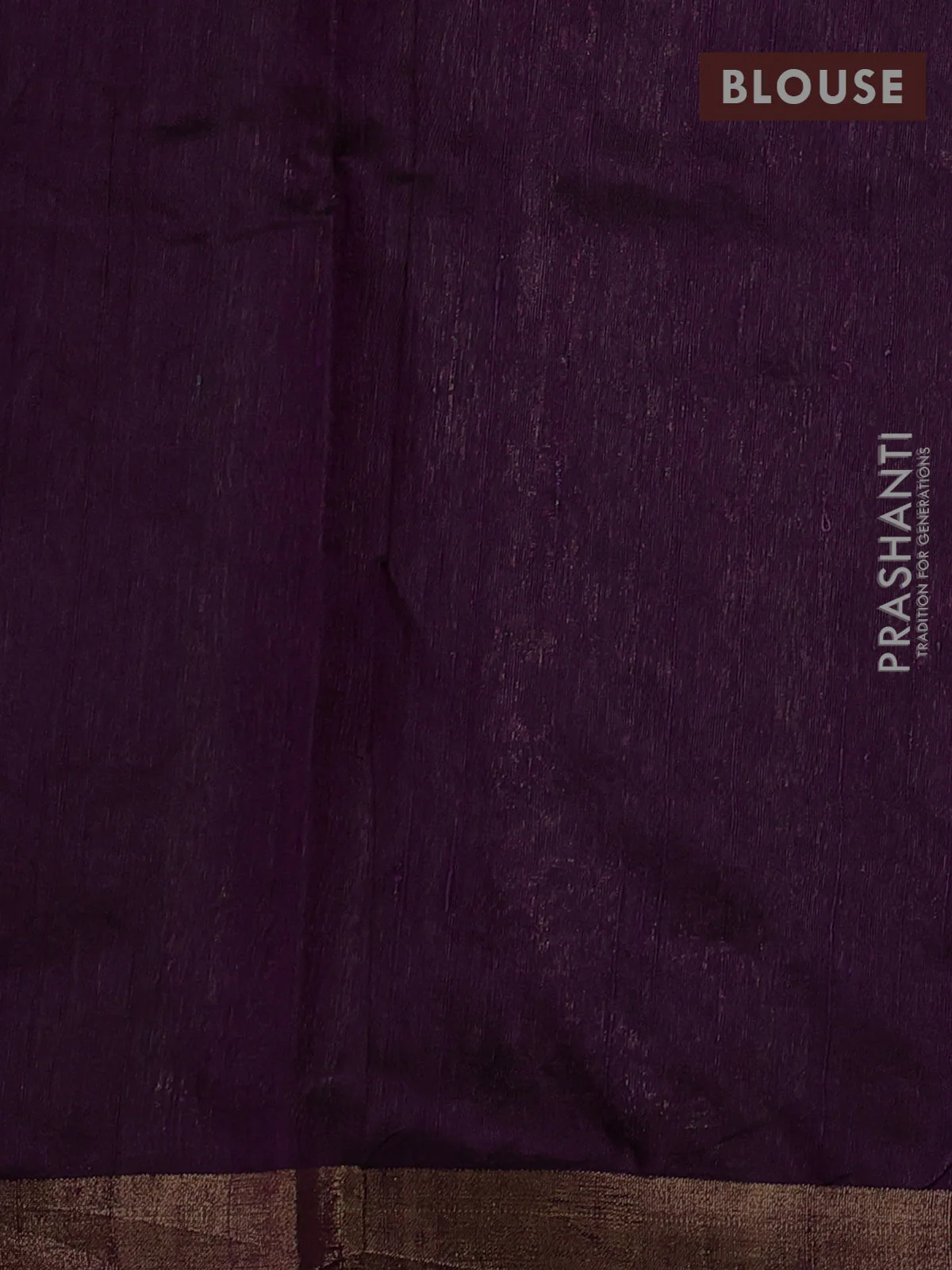 Pure dupion silk saree purple with thread & zari woven paisley buttas and zari woven border - Image 3