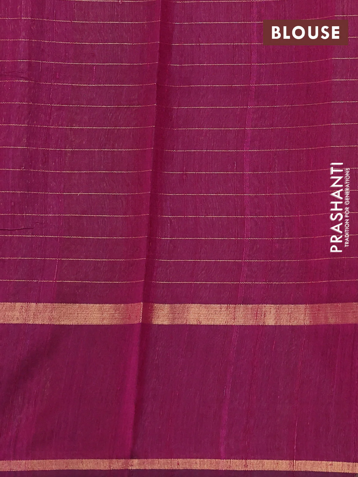 Pure dupion silk saree teal green and magenta pink with allover zari woven checked pattern and zari woven butta border - Image 3