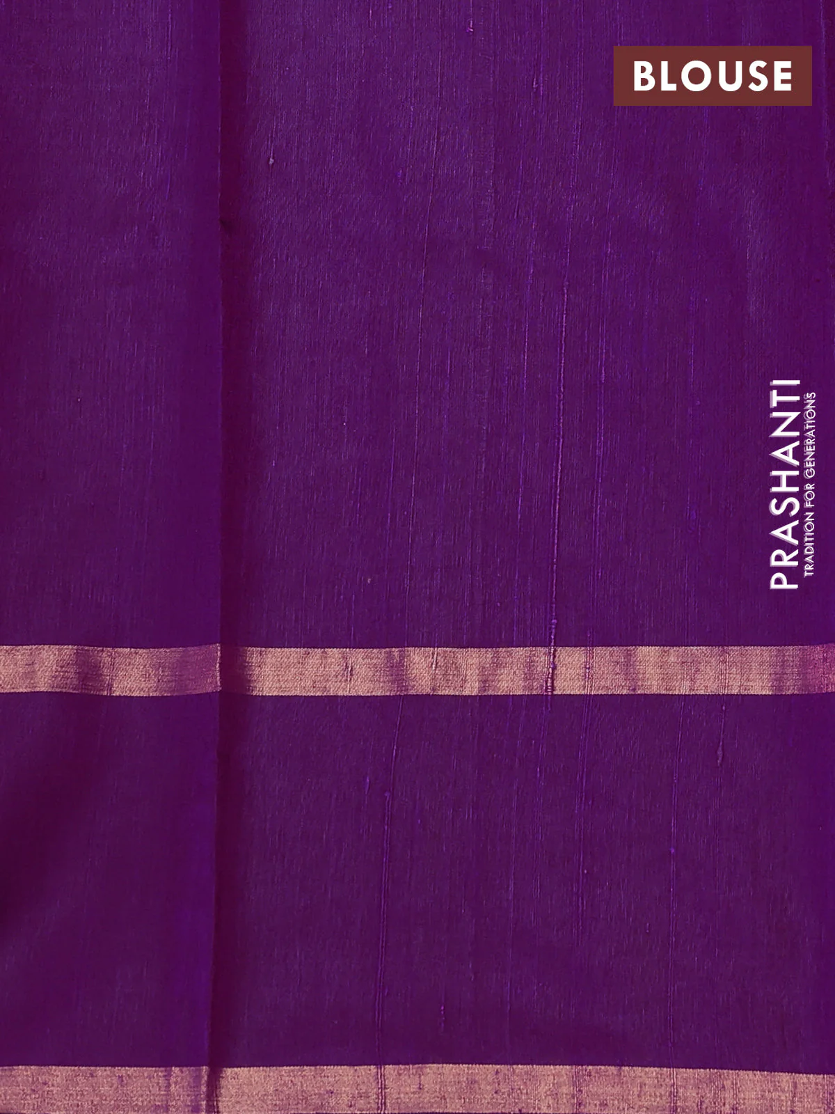 Pure dupion silk saree violet with zari woven buttas and long zari woven border - Image 3
